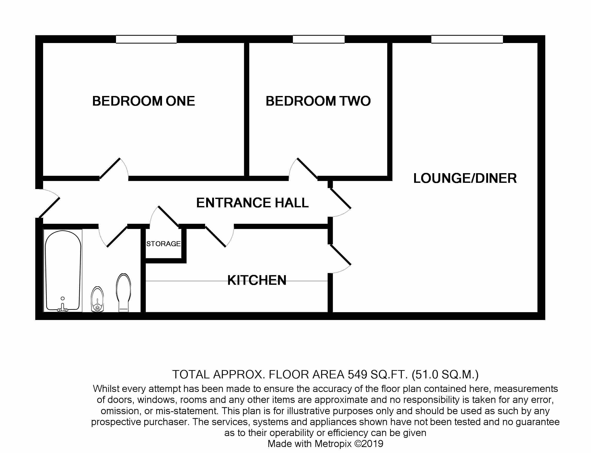 Flat 7, Queens Court, Leigh-on-Sea floorplan