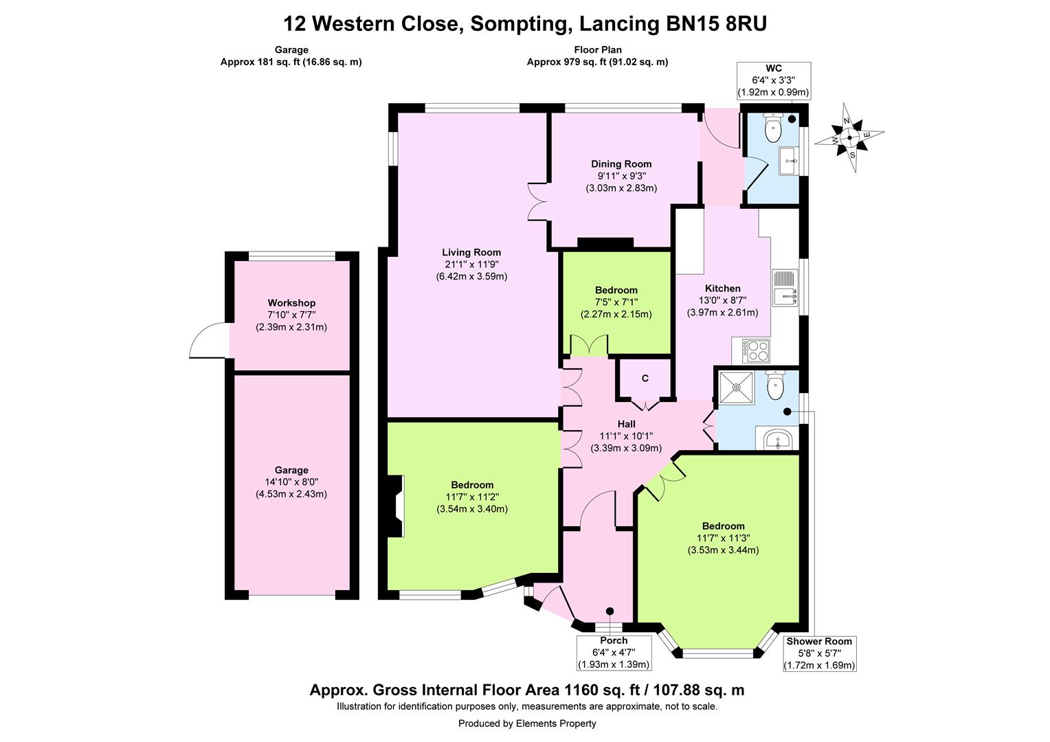 12, Western Close, Lancing floorplan