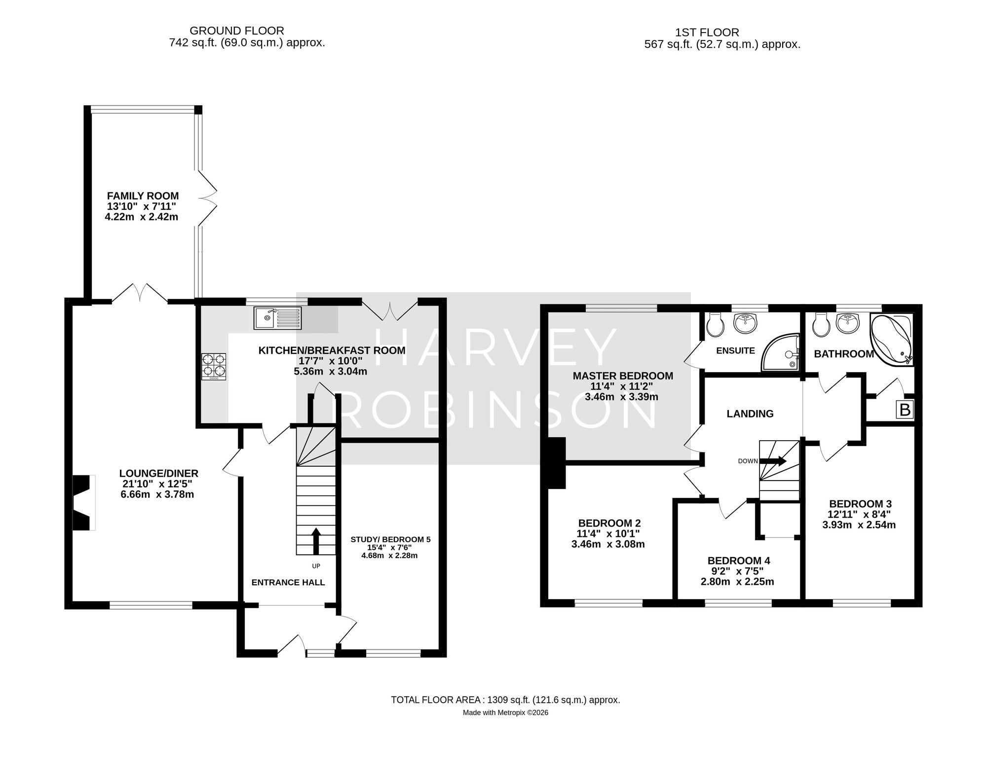 10 Stuart Close, Huntingdon floorplan