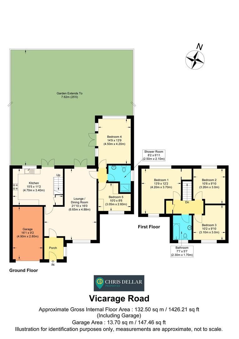 43, Vicarage Road, Buntingford floorplan