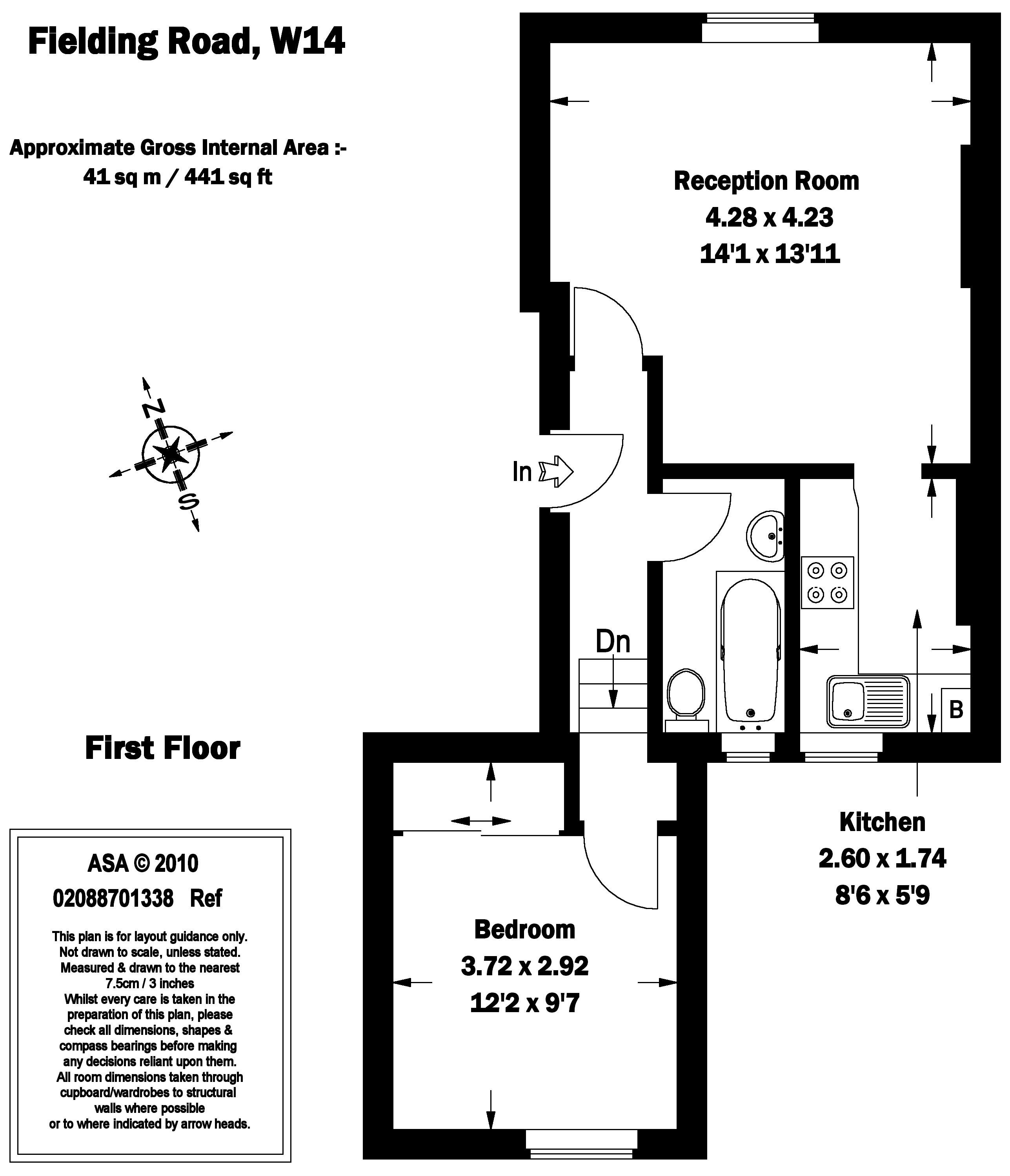 1 Bedrooms Flat to rent in Fielding Road, London W14