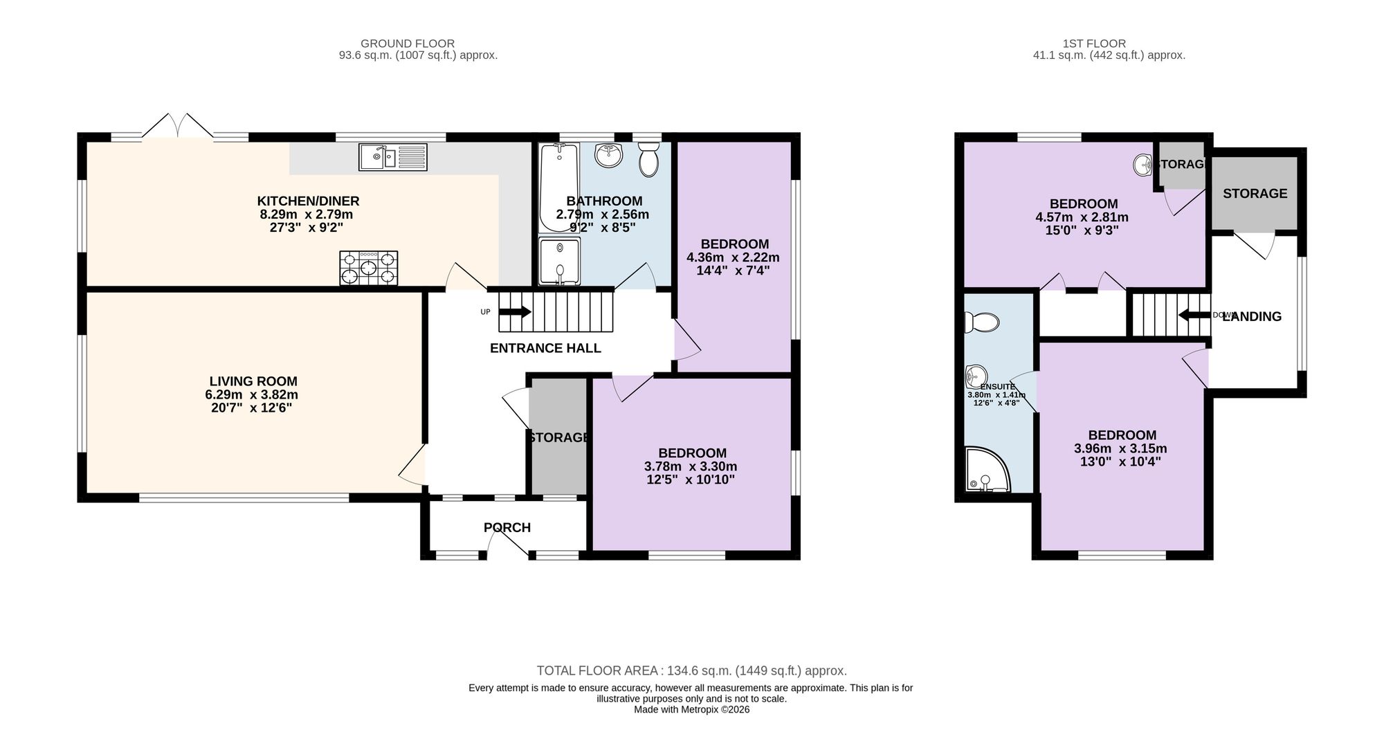 1 Stanley Close, Preston floorplan