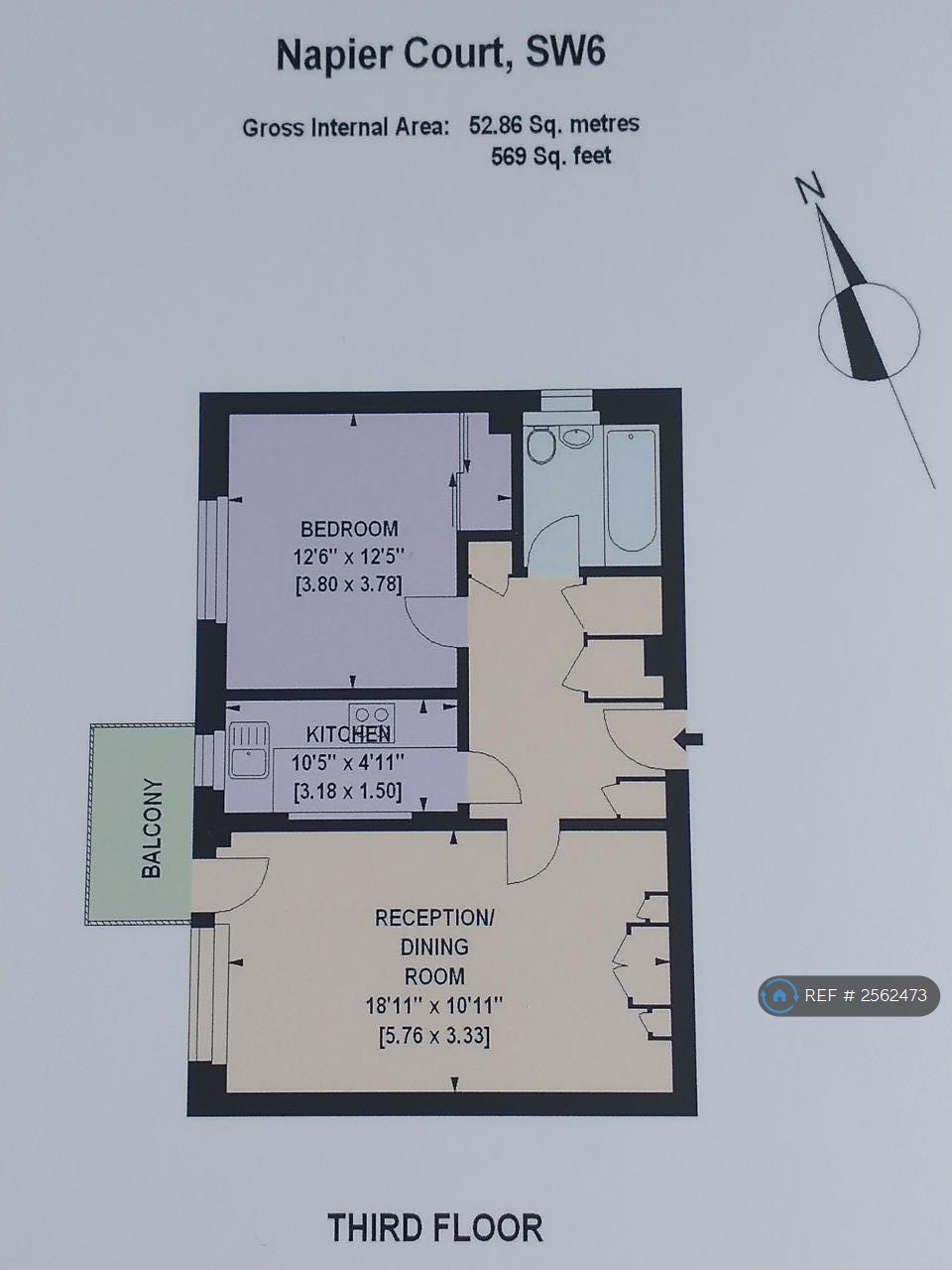 Flat, Napier Court Ranelagh Gardens, London floorplan