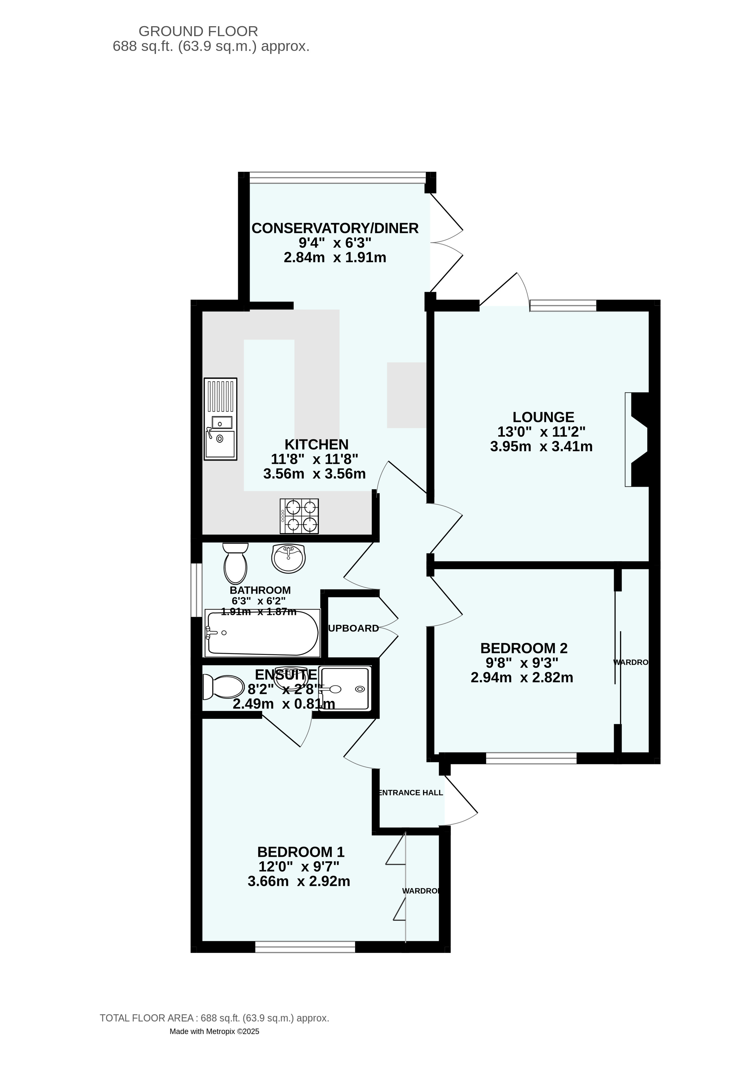 Sunny Corner,, Chytroose Close, Cornwall floorplan