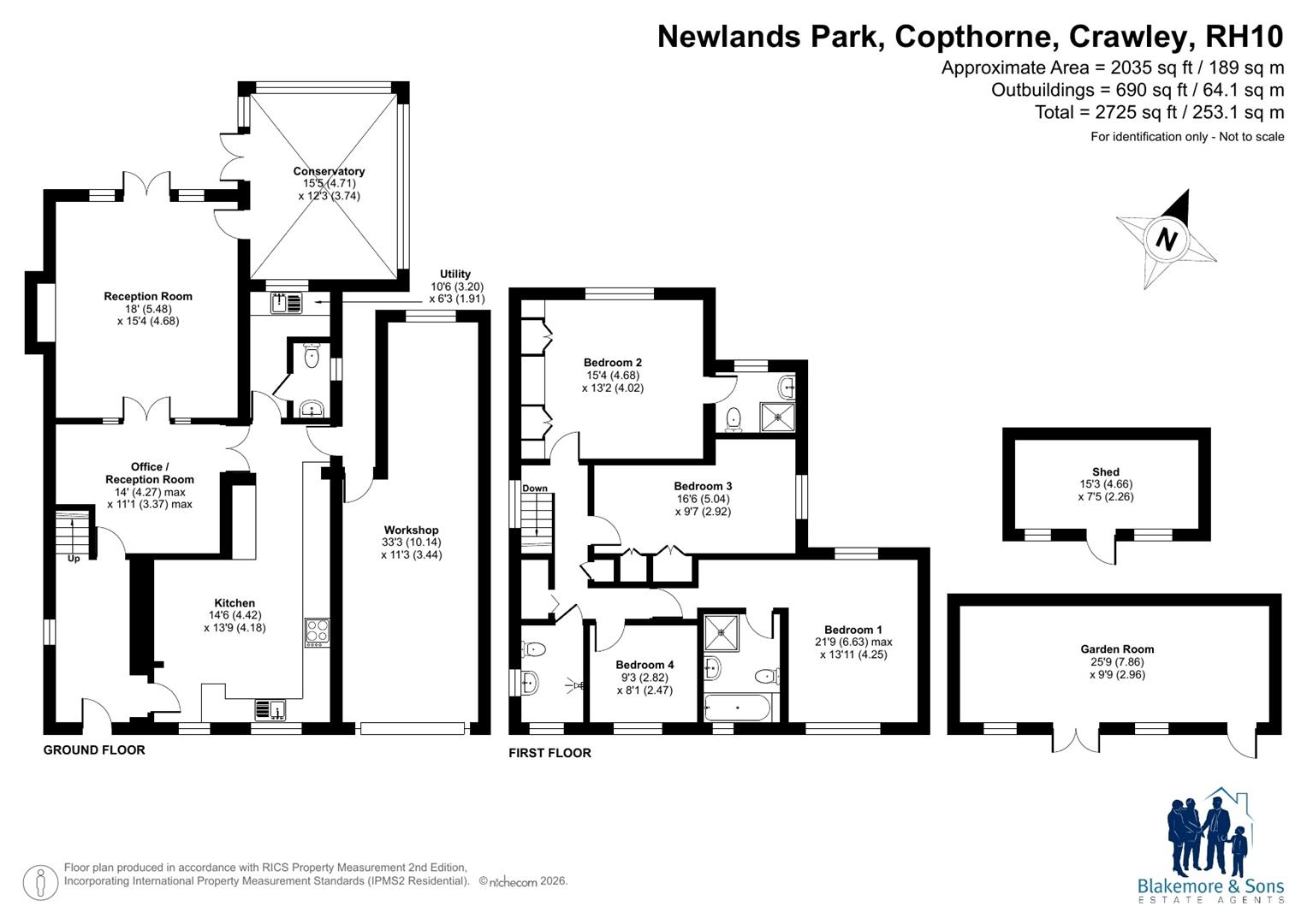 22, Newlands Park, Crawley floorplan