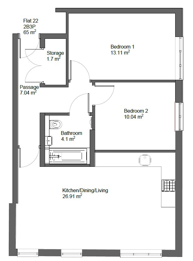 Plot 22 Harrow Lodge ++++++++++++++, 28, Eaton Road, Sutton floorplan