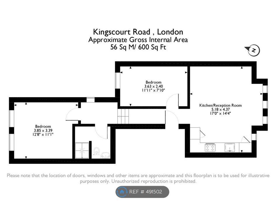 2 Bedrooms Flat to rent in Kingscourt Road, London SW16