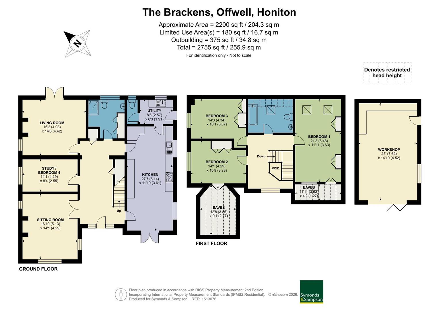 The Brackens, Honiton floorplan