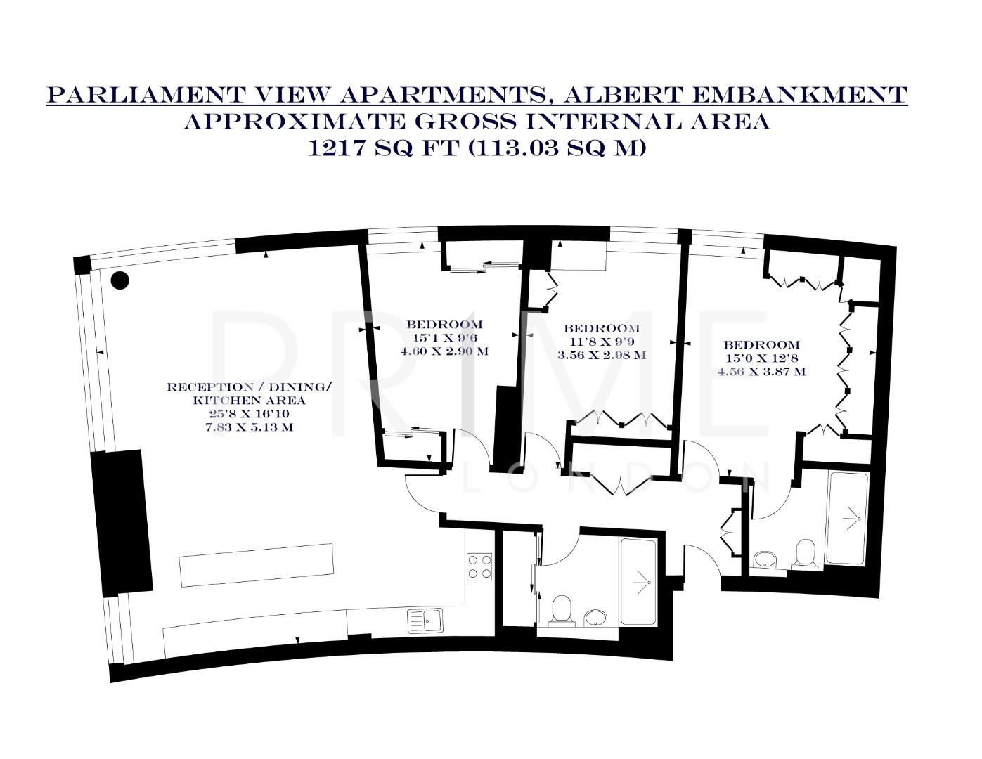 A35, Parliament View Apartments, 1 Albert Embankment floorplan