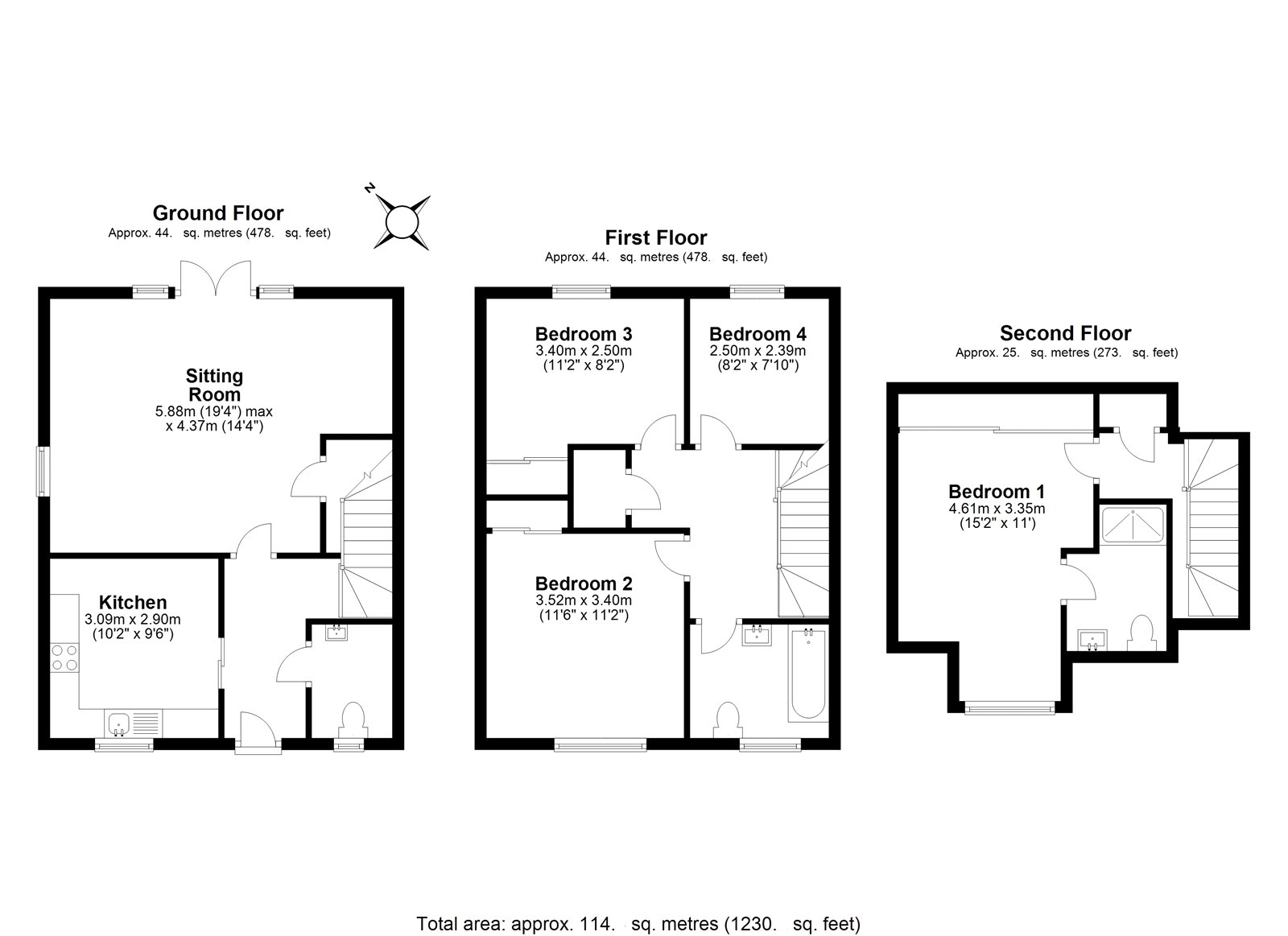 4 Bedrooms End terrace house for sale in Farmer Close, Little Canfield, Dunmow, Essex CM6