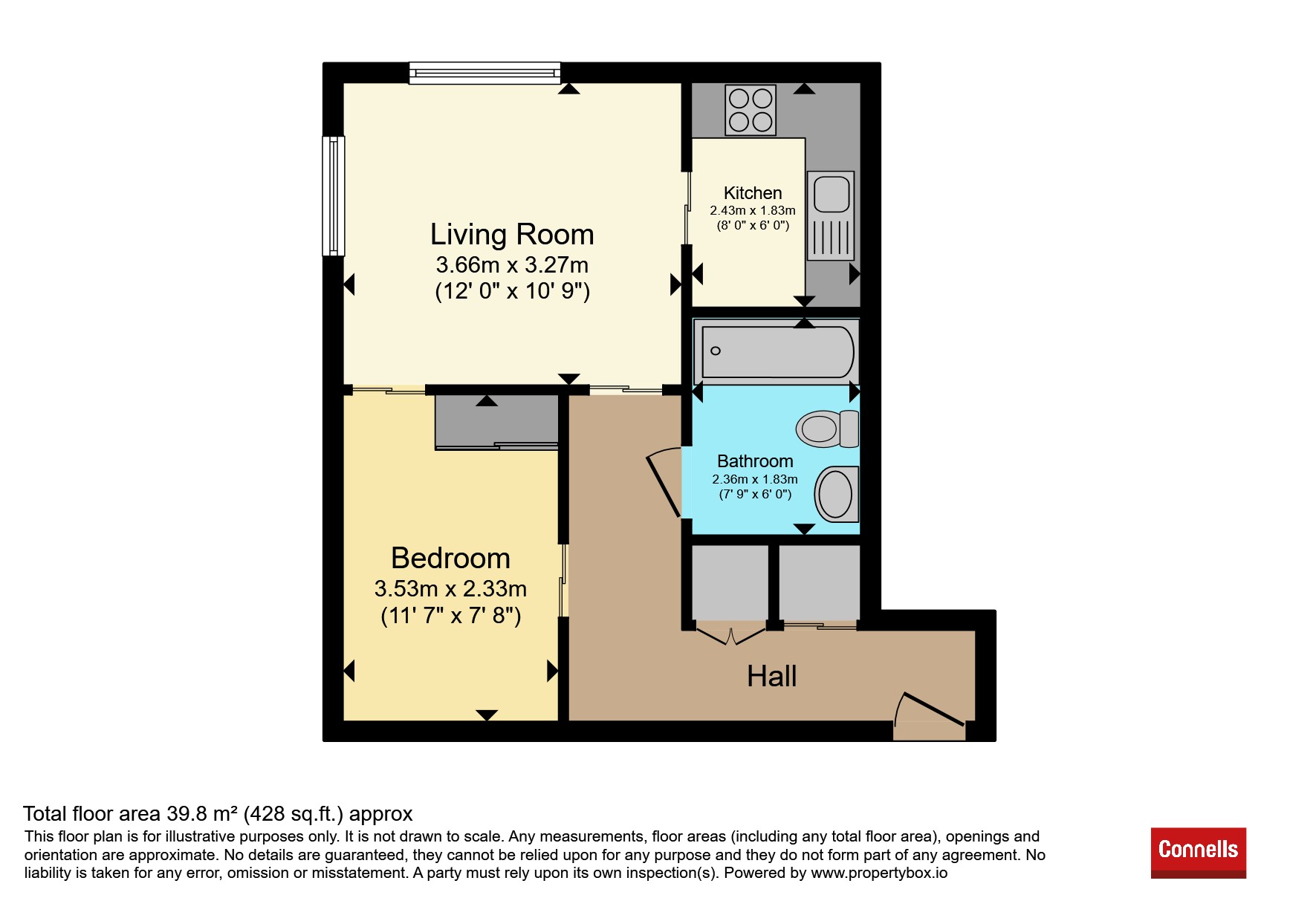 Apartment 2307, The Cube West, 197, Wharfside Street, Birmingham floorplan