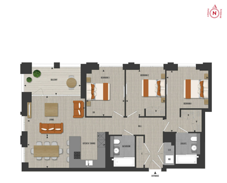 1 Boxwood Gardens, Wapping floorplan