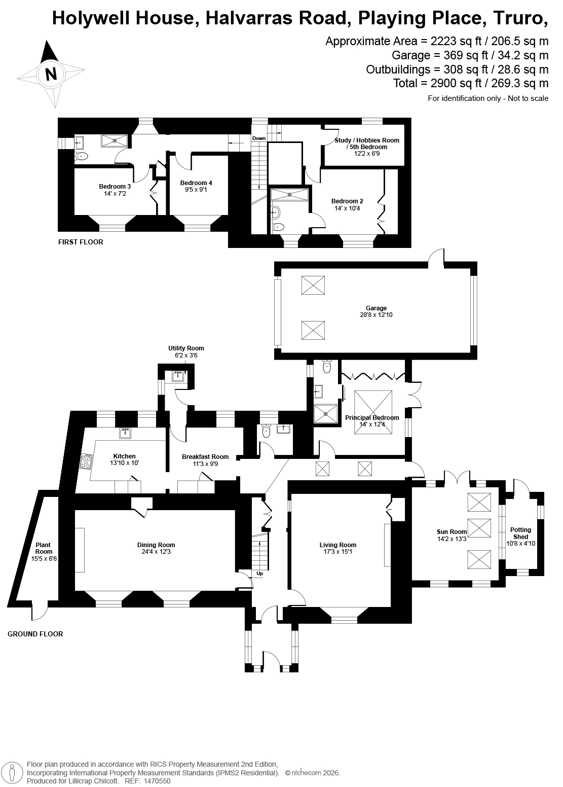 Holywell House, Truro floorplan