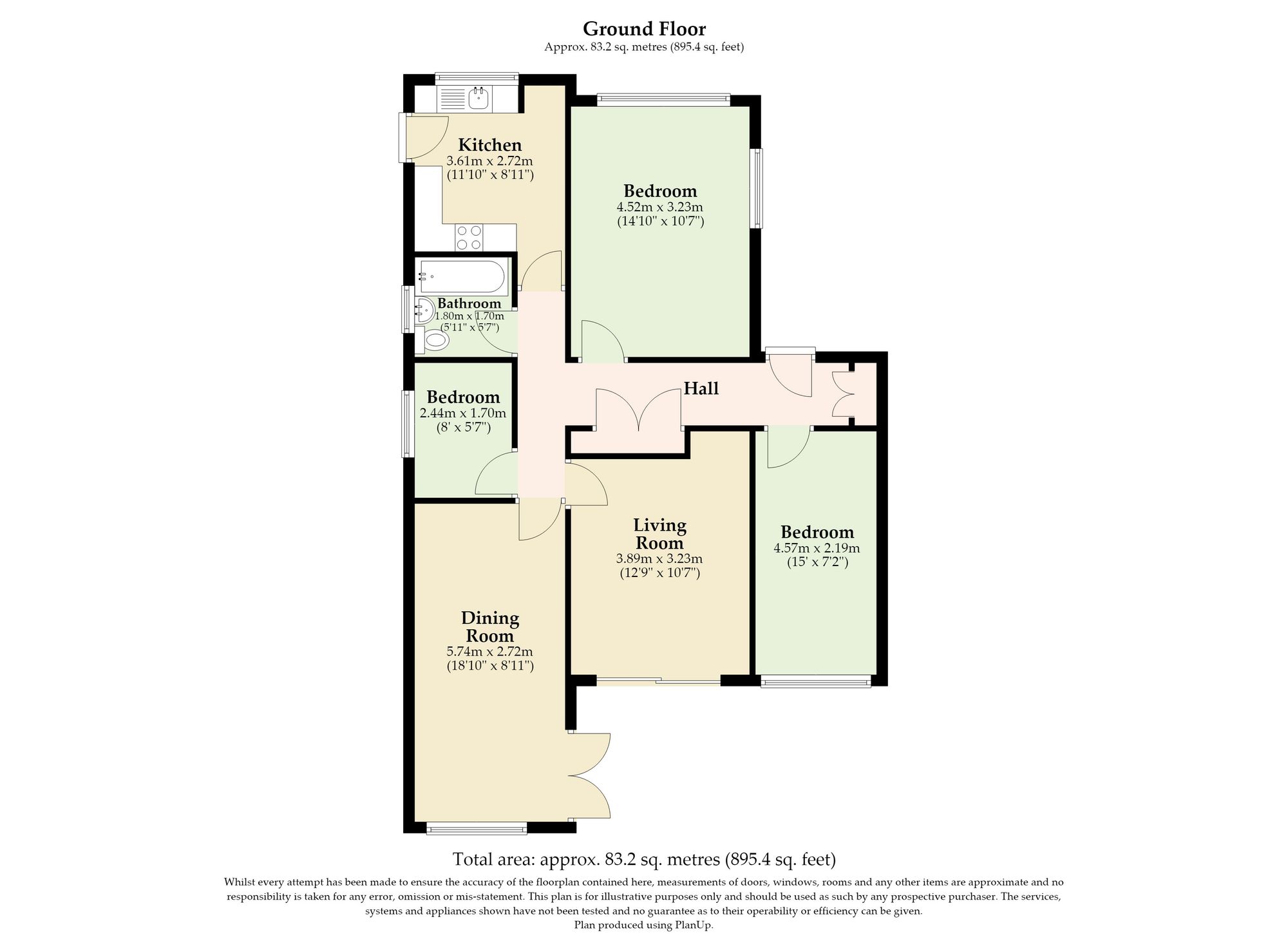 23 Upper Grange Crescent, Great Yarmouth floorplan