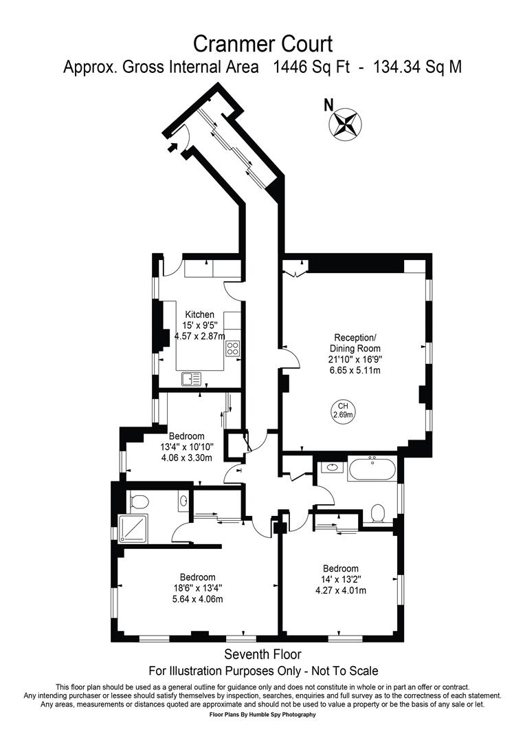 Flat 34, Cranmer Court, Whiteheads Grove, London floorplan