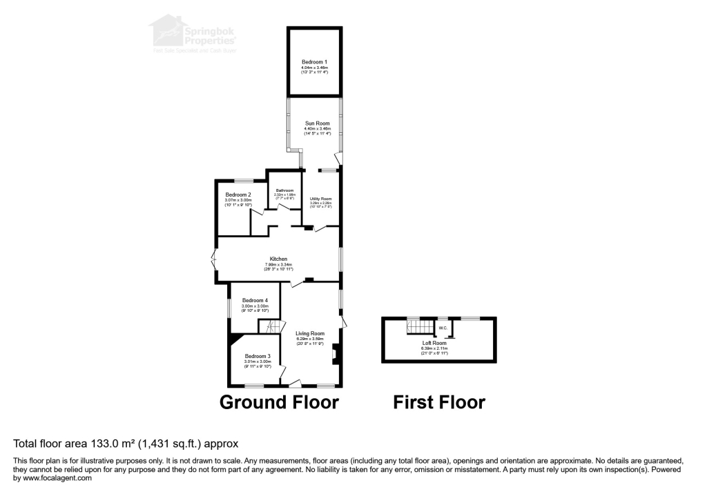 Evergreen, High Road, Wisbech floorplan