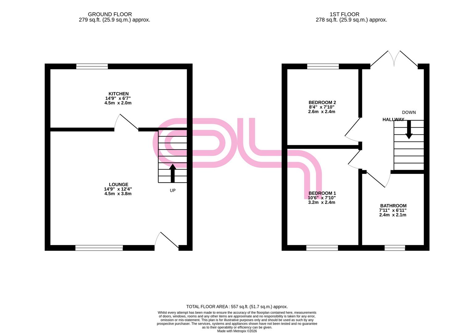 34, Hebble Row, Keighley floorplan