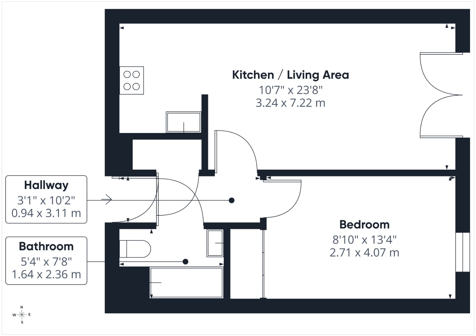 408 Dean House
38 Upper Dean Street, Birmingham floorplan