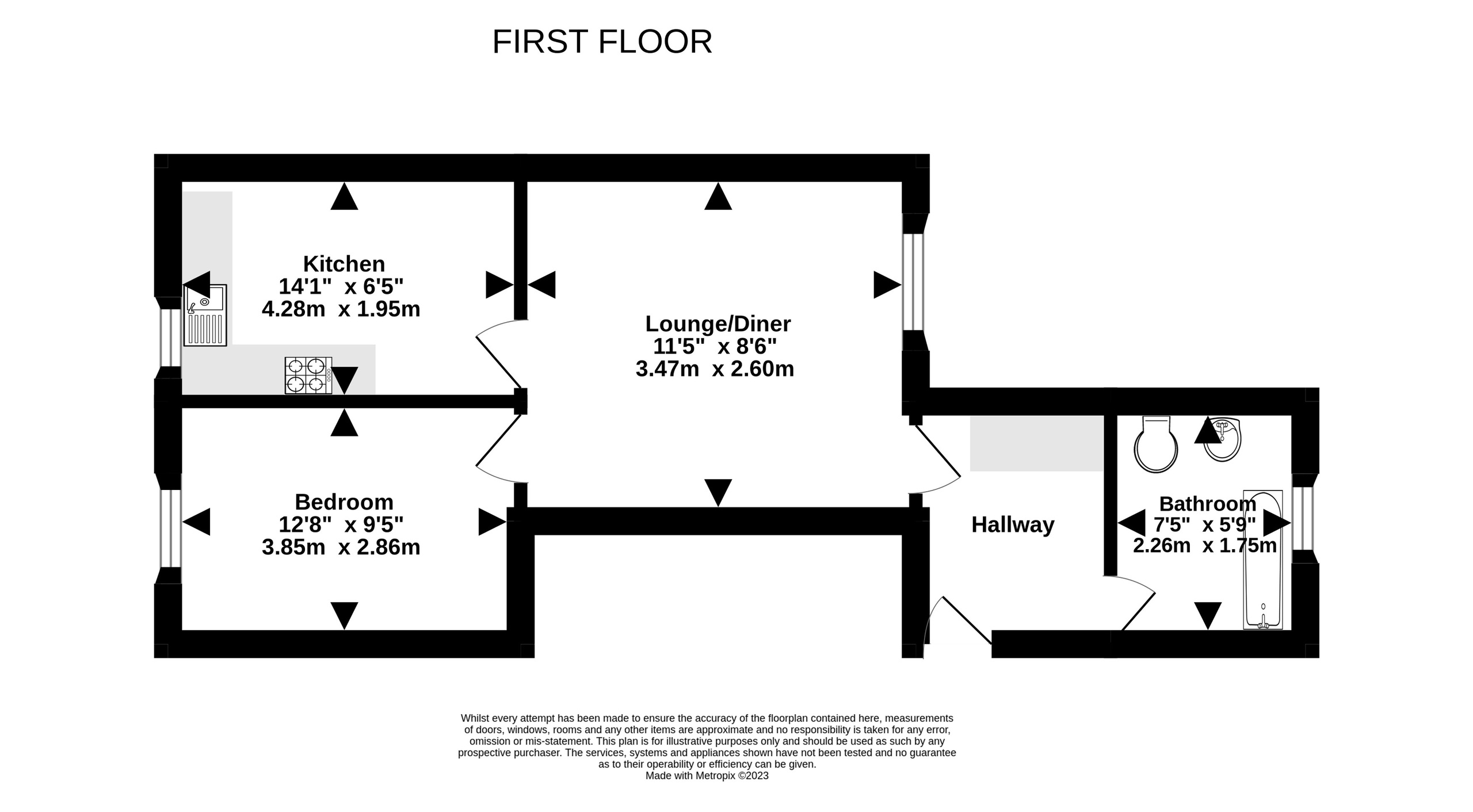 Flat 2, Bristol floorplan