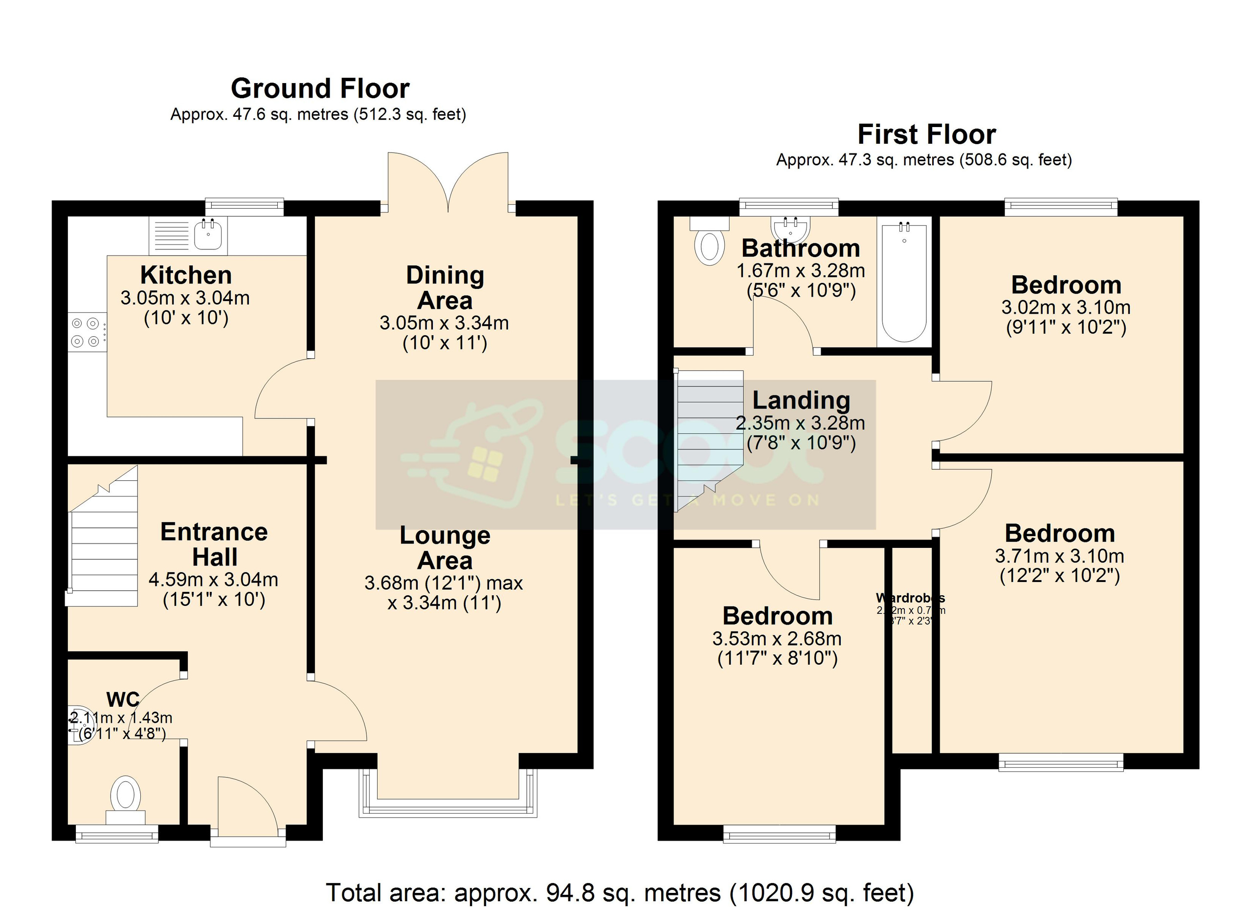 9 Westfield Grove, Goole floorplan