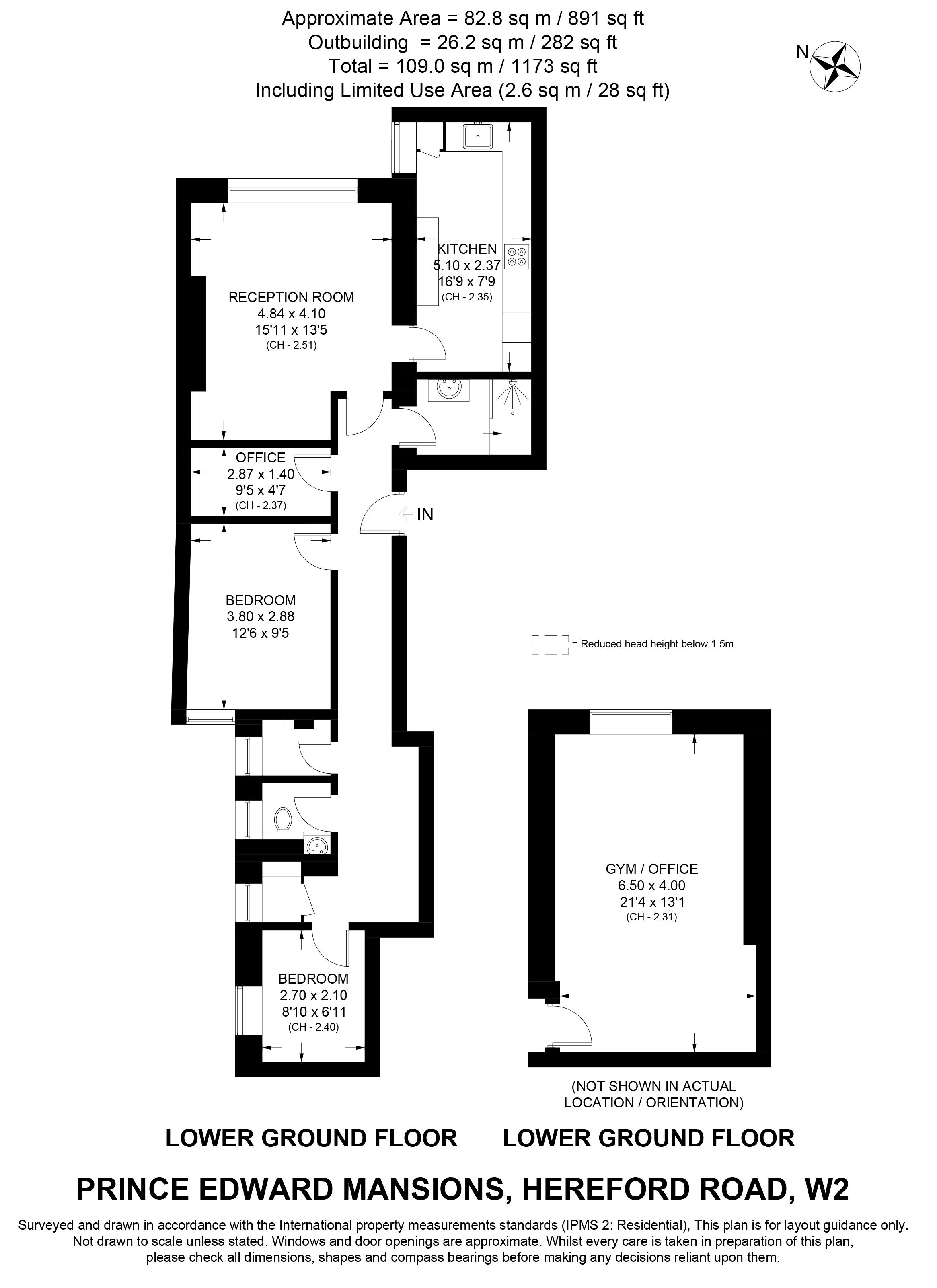 7b, Prince Edward Mansions, Bayswater floorplan
