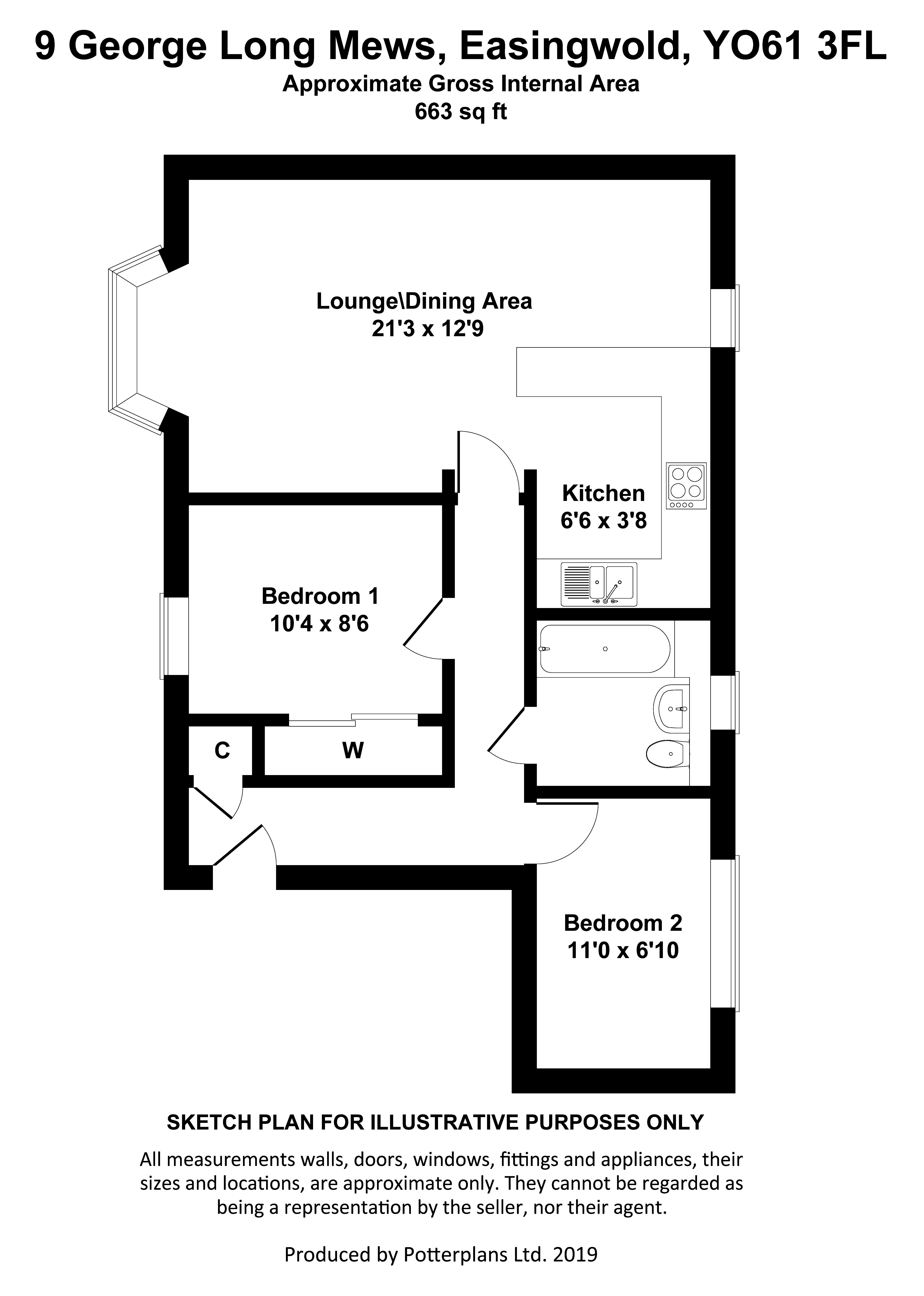 2 Bedrooms Flat for sale in George Long Mews, Easingwold, York YO61