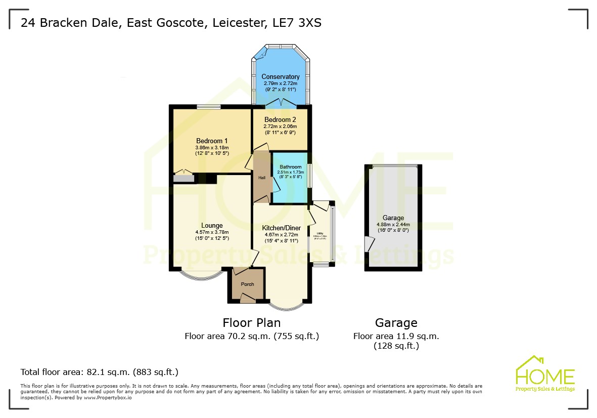 24 Bracken Dale, Leicester floorplan