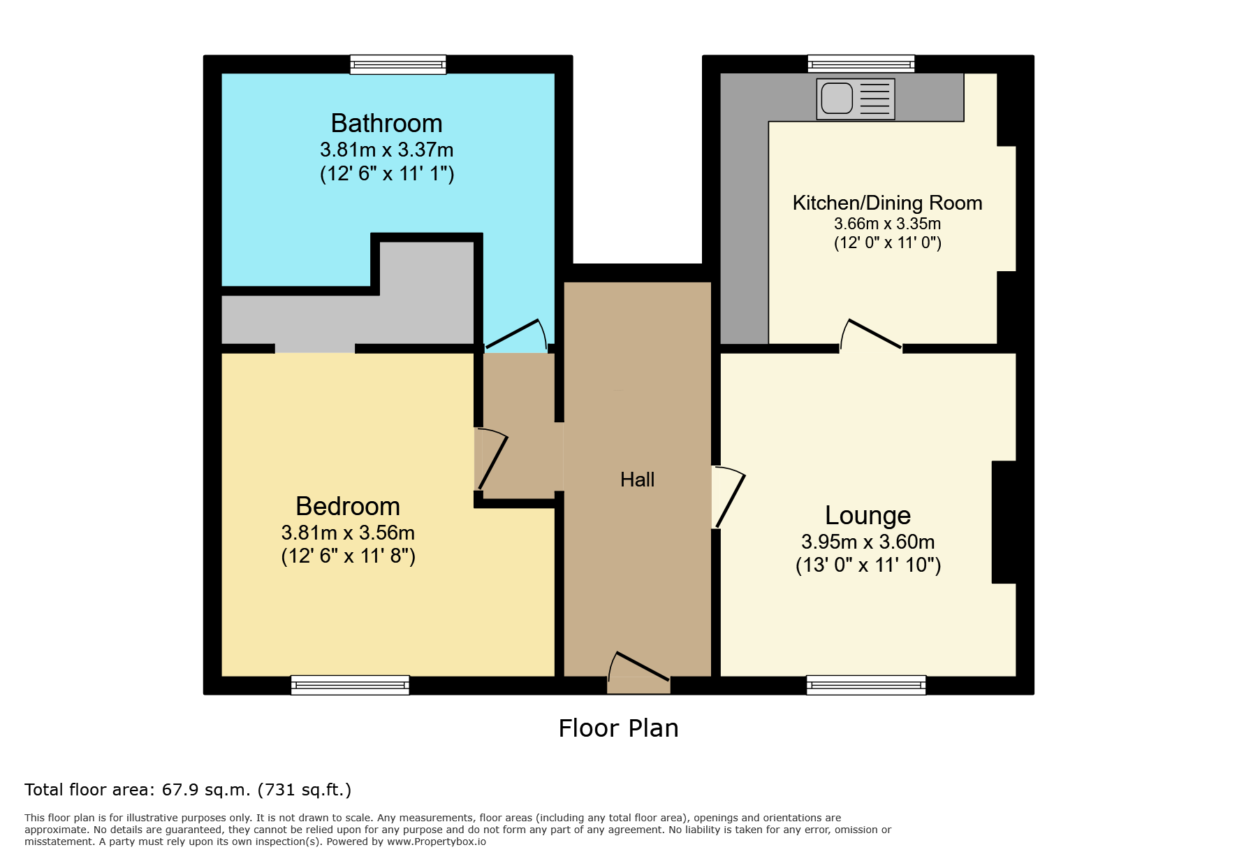 Flat 1, Laurel House,, Barbican Lane, Devon floorplan