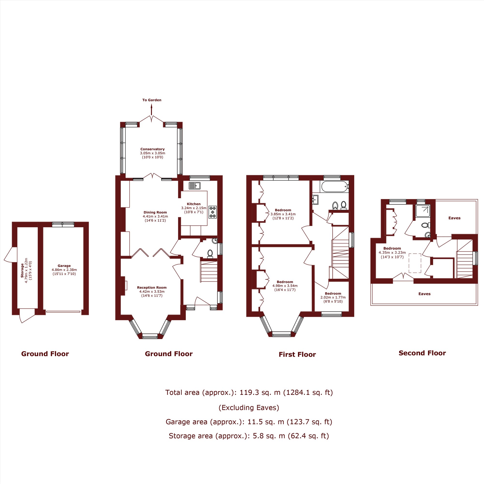 52, Crest Road, London floorplan