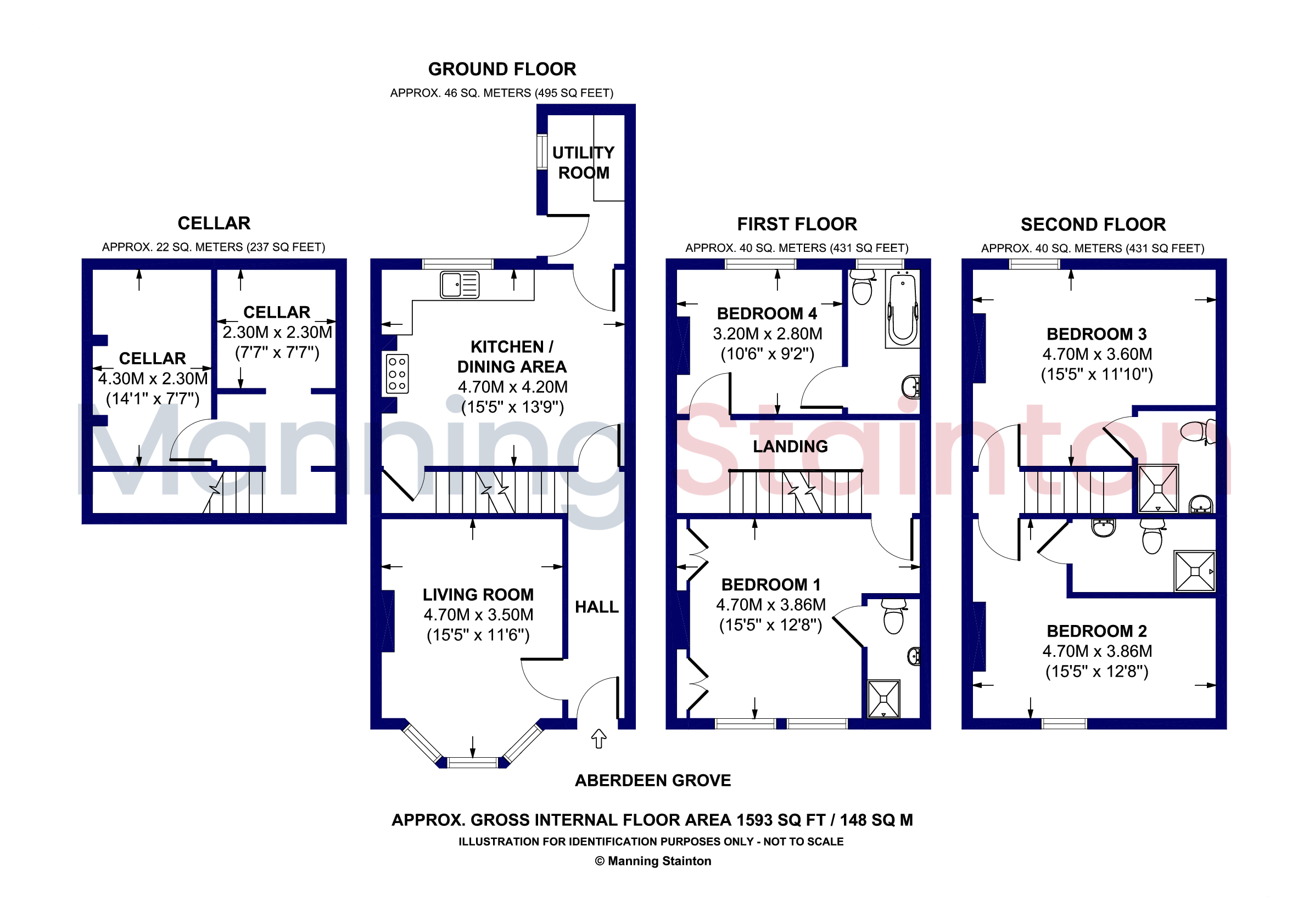 1, Aberdeen Grove, West Yorkshire floorplan