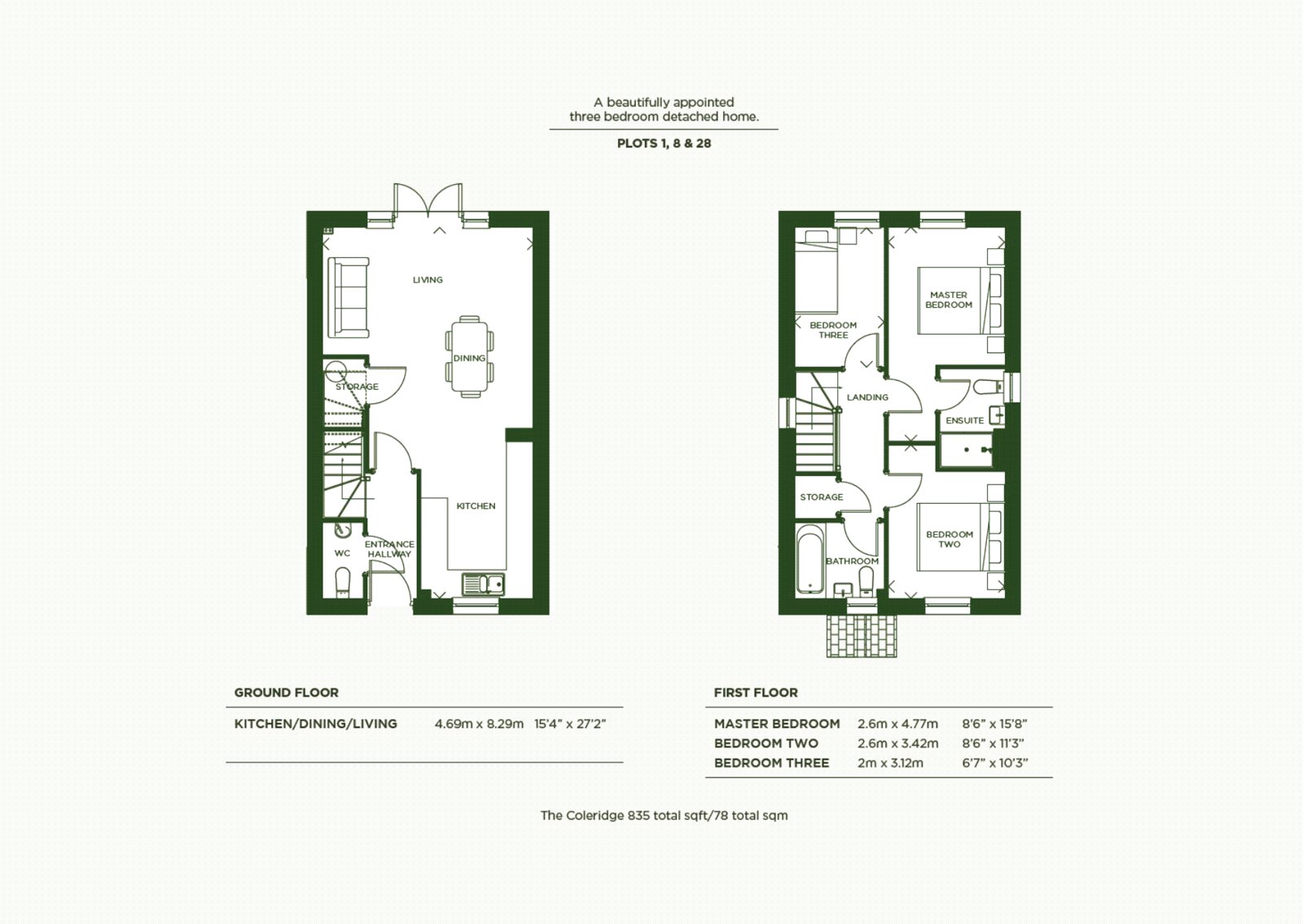 Plot 8, The Coleridge,, Neroche Meadows, Ilminster floorplan