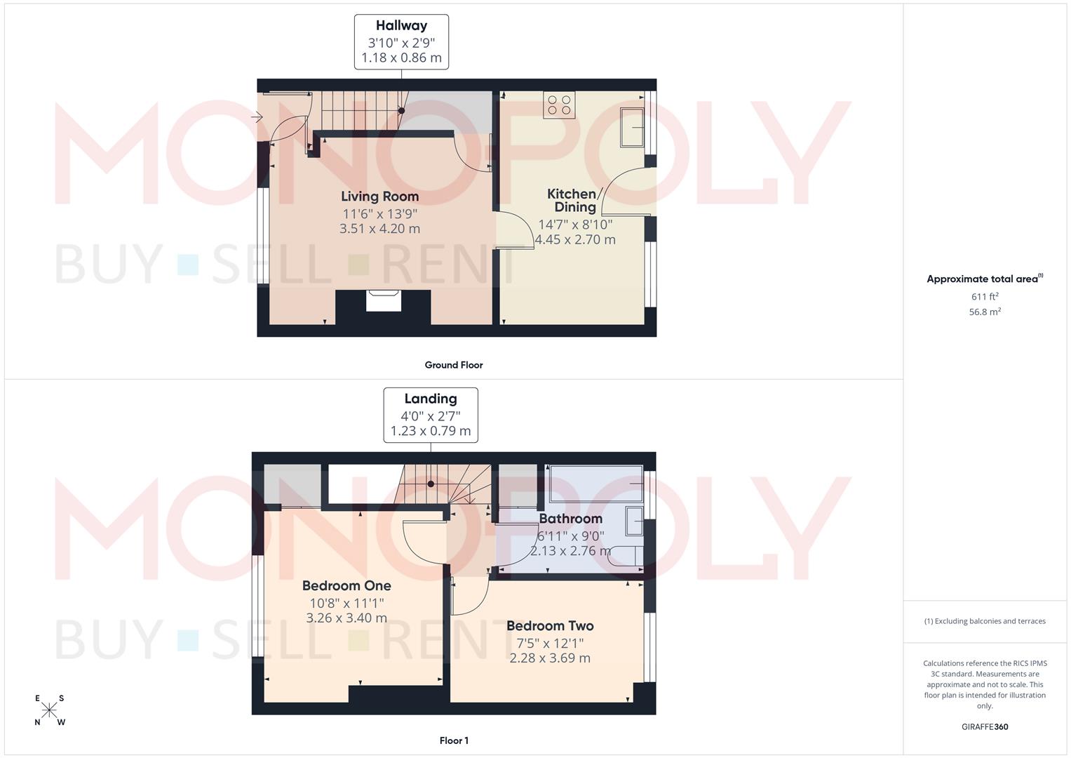 2 Bents Cottages, North Road, Wrexham floorplan