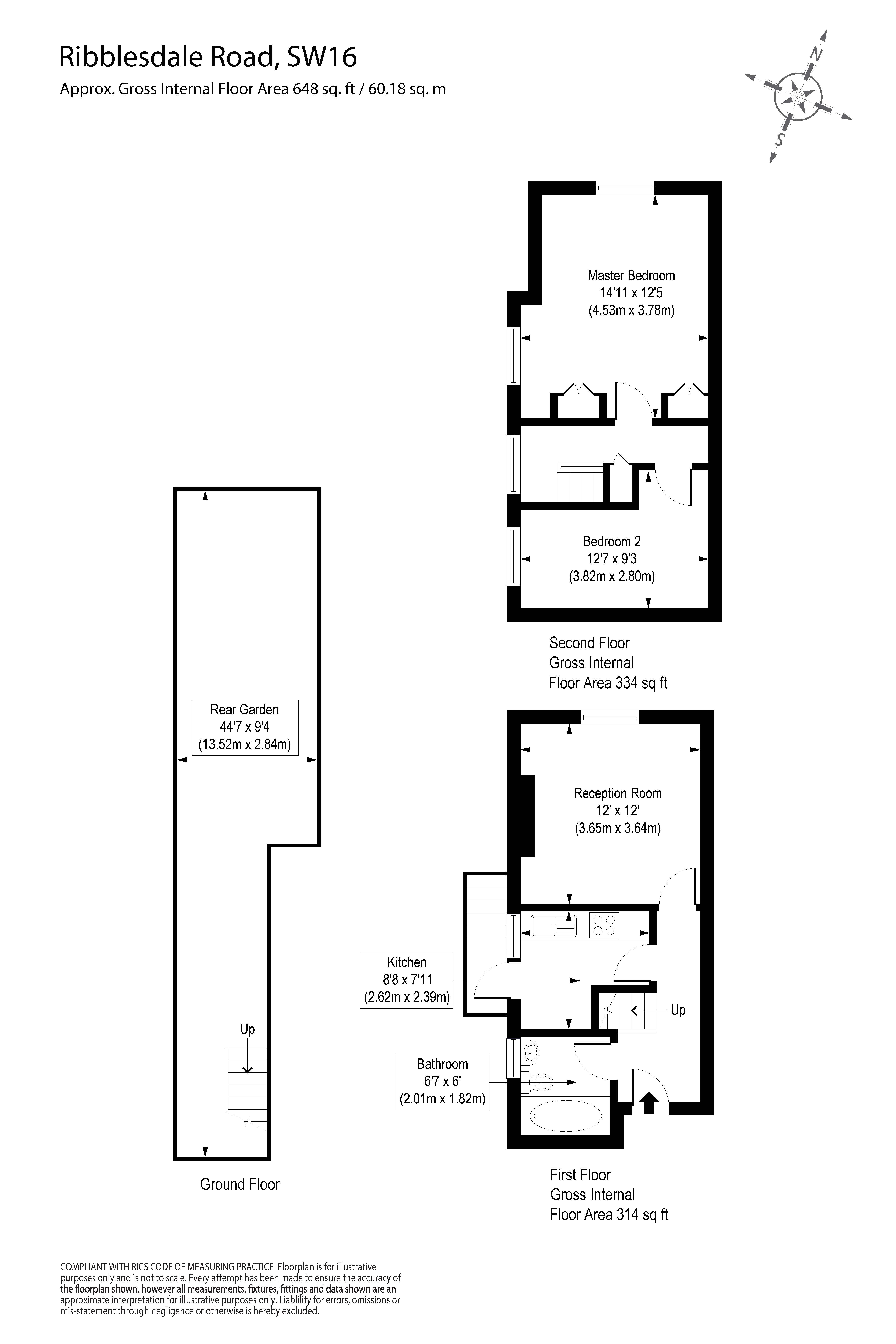 Flat C, 20, Ribblesdale Road, London floorplan