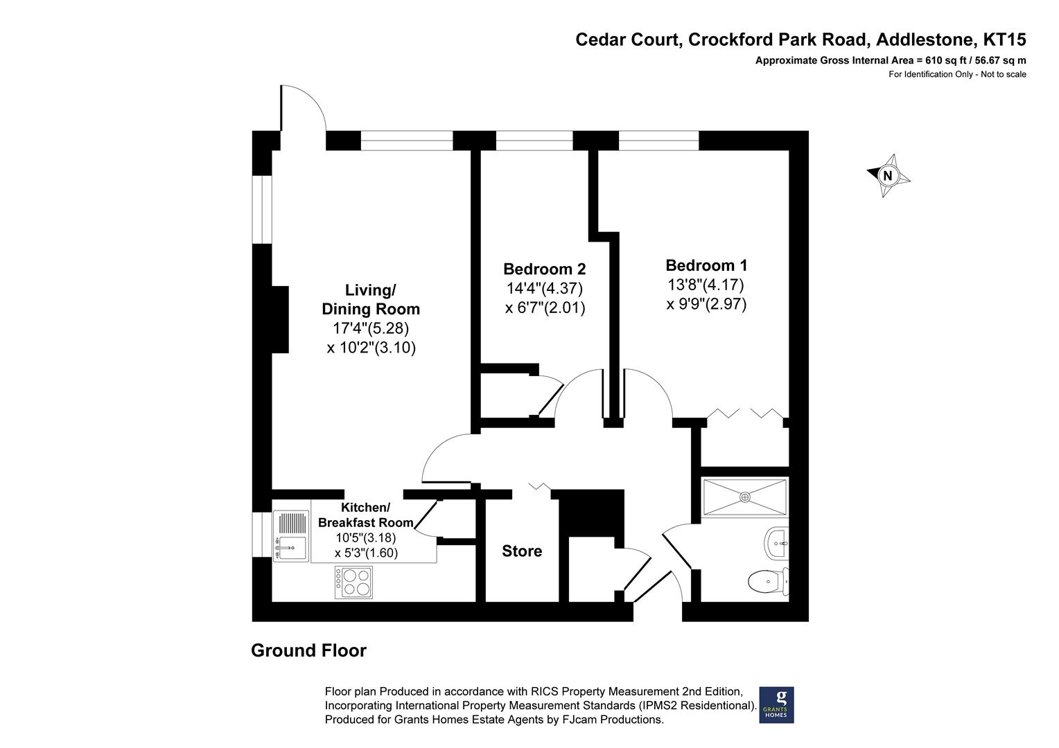 5 Cedar Court, Crockford Park Road, Addlestone floorplan