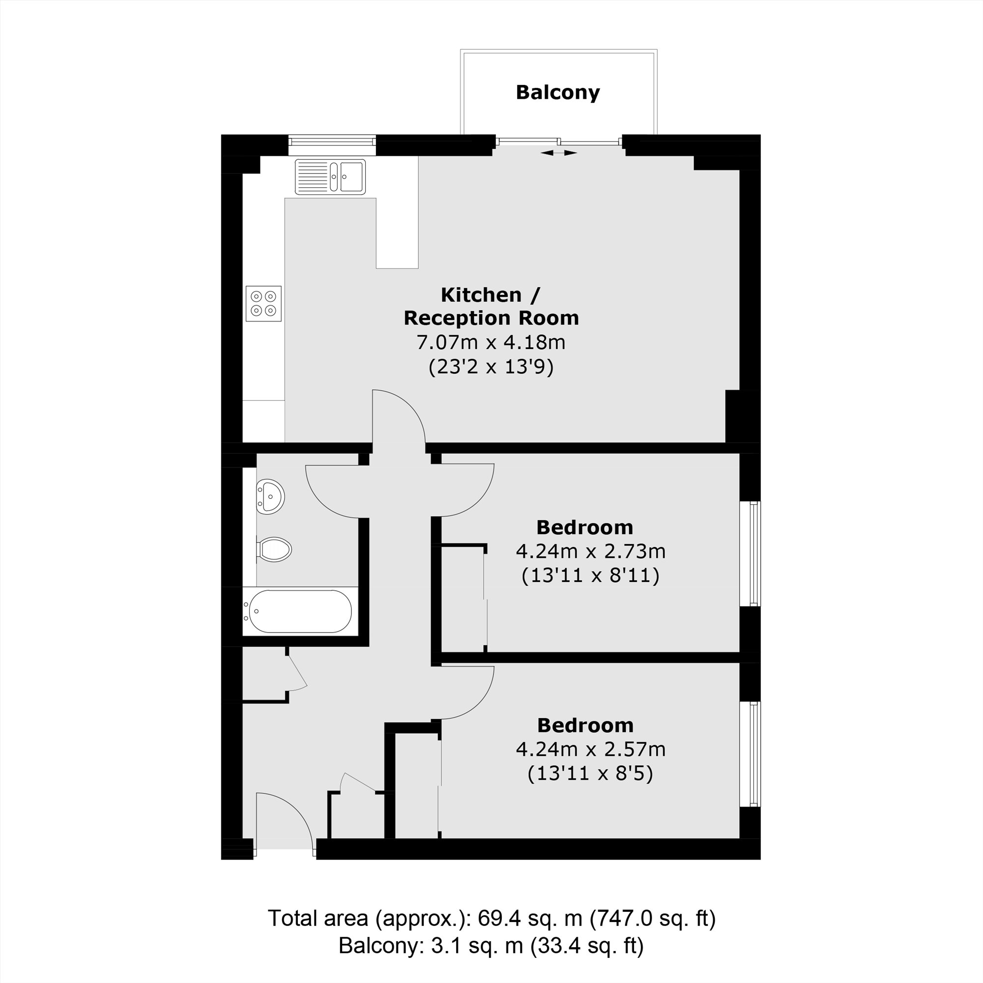 45 Renaissance Court, Prince Regent Road, Hounslow floorplan
