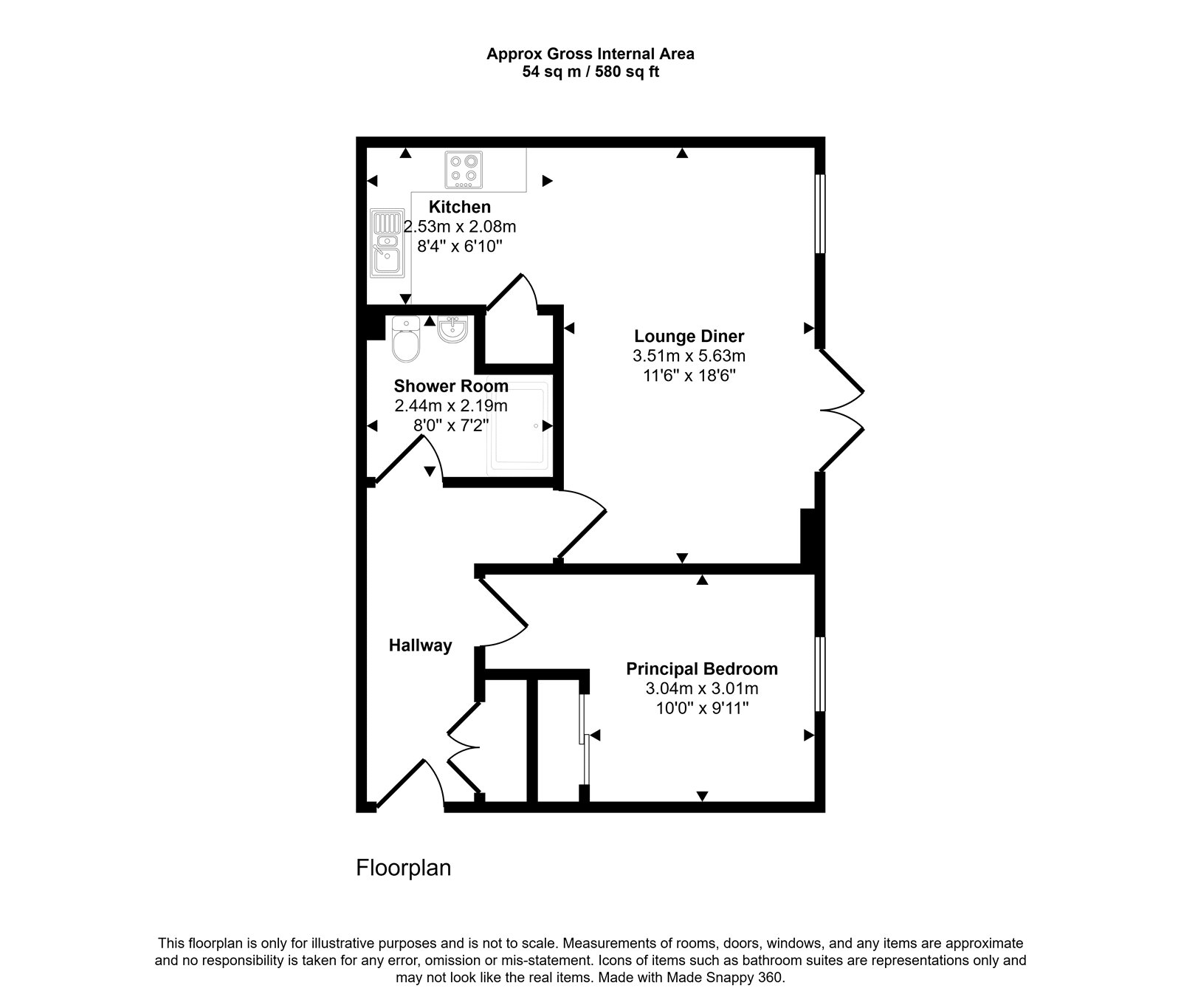 4, Weaver House, Chantry Court floorplan