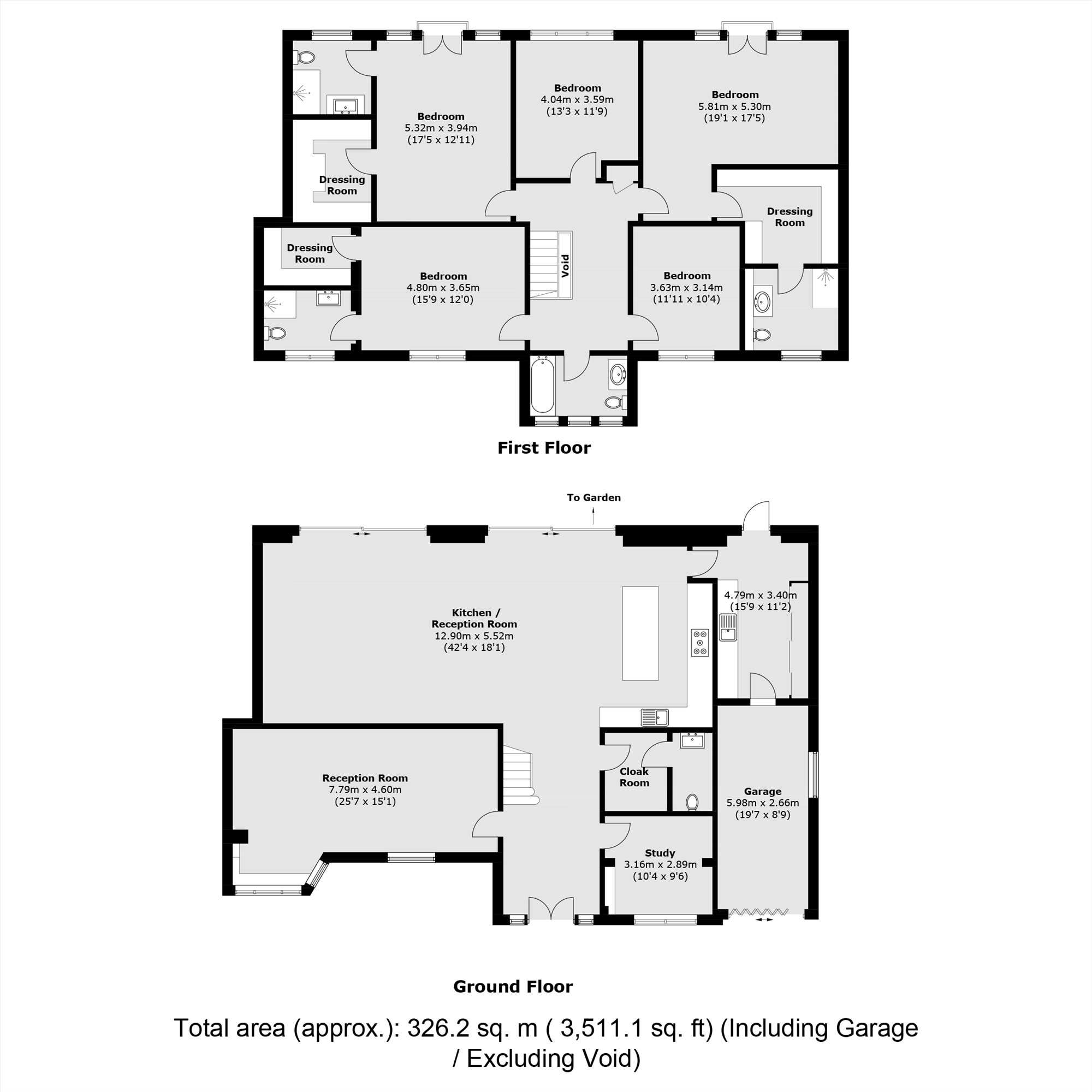 14, Pine Grove, Weybridge floorplan