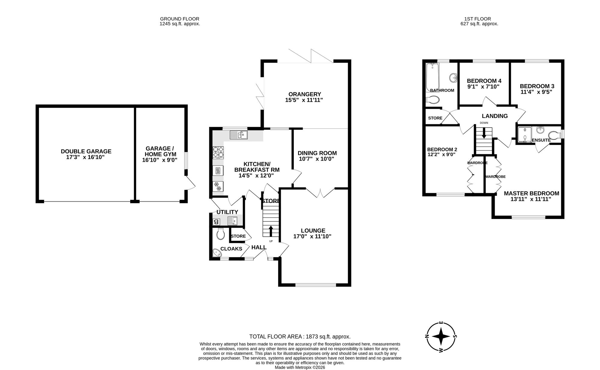 7 Lister Close, Pontypridd floorplan