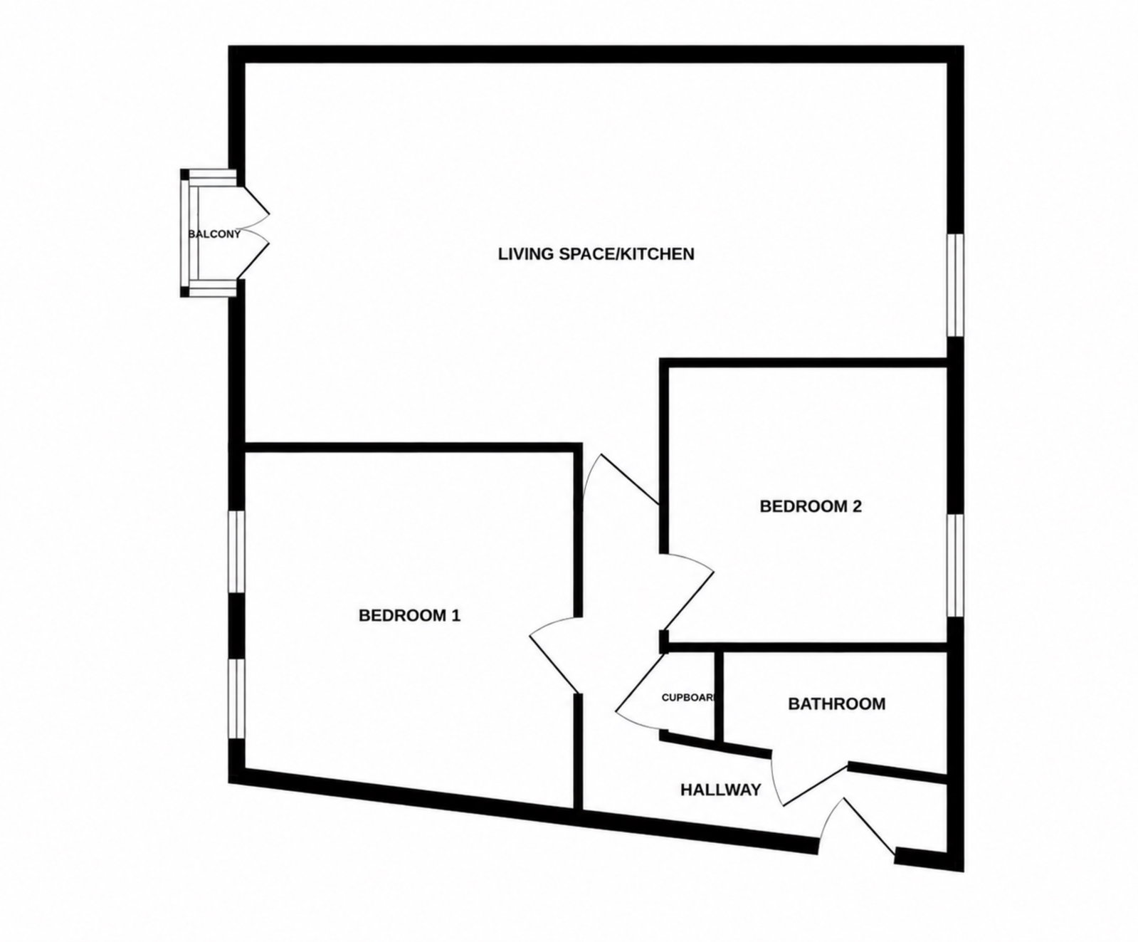 57,Flat 2, Santa Cruz Avenue, Milton Keynes floorplan