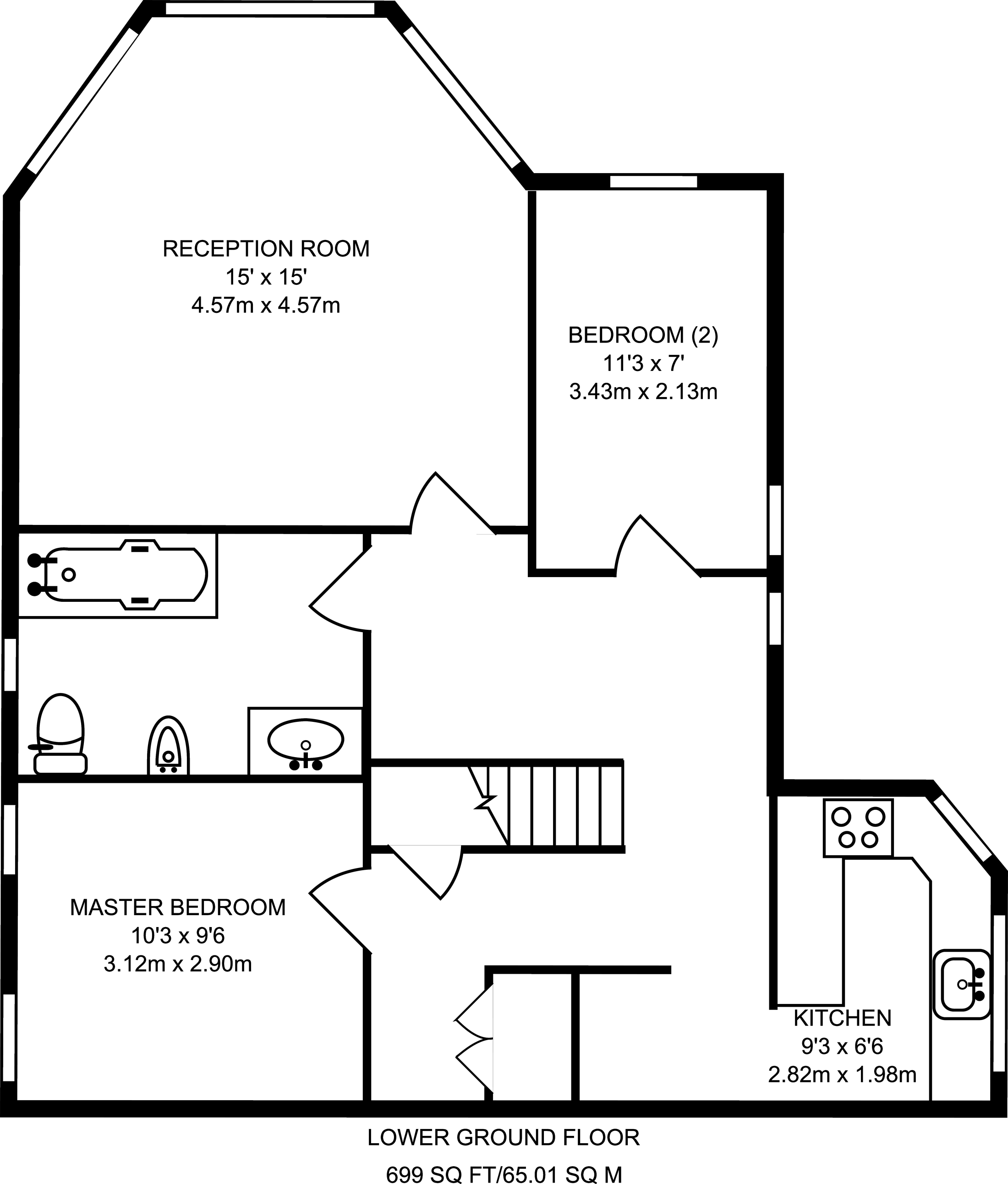 2 Bedrooms Flat to rent in St Matthew's Road, Brixton SW2