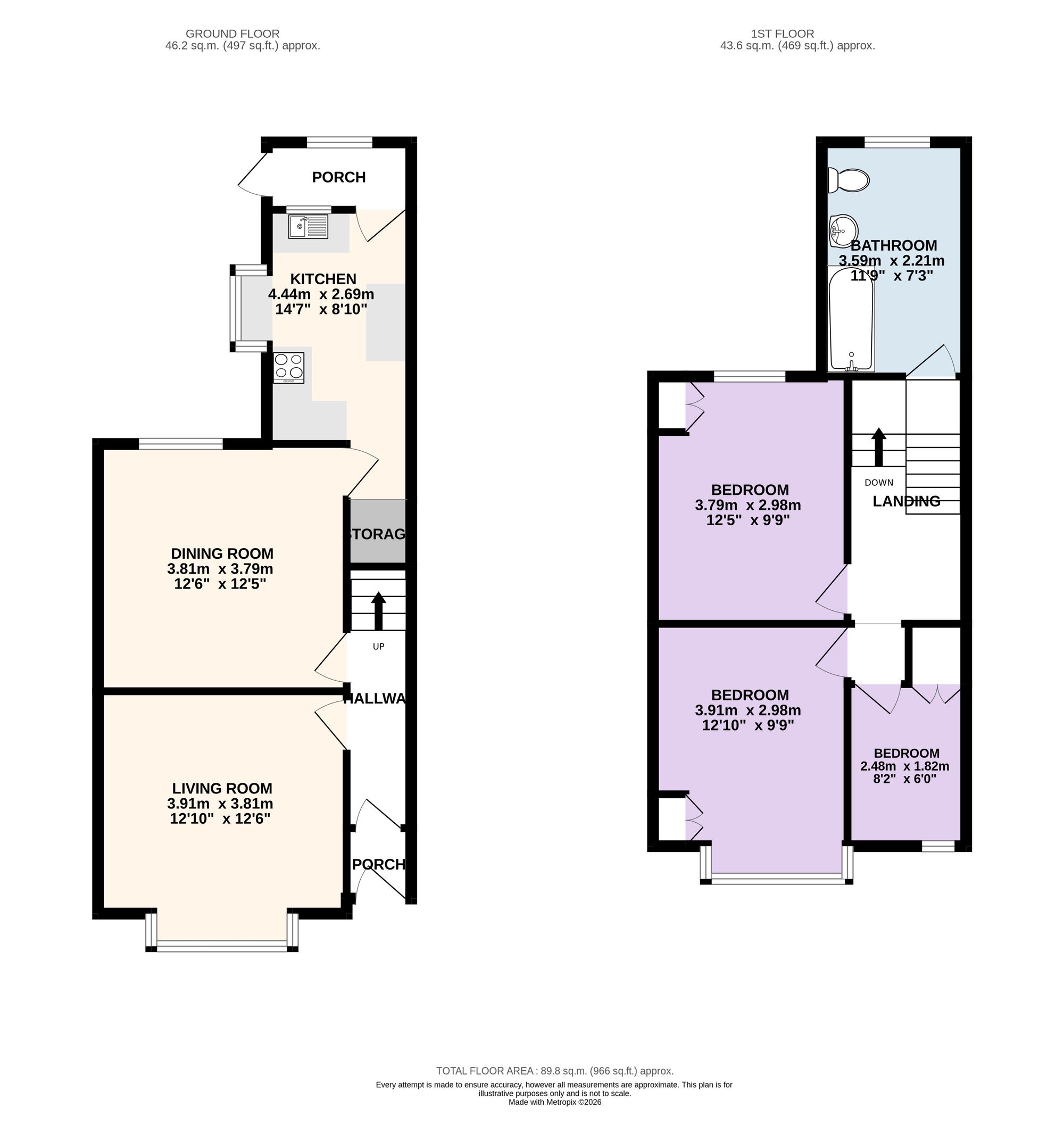 22 Hillcrest Avenue, Preston floorplan