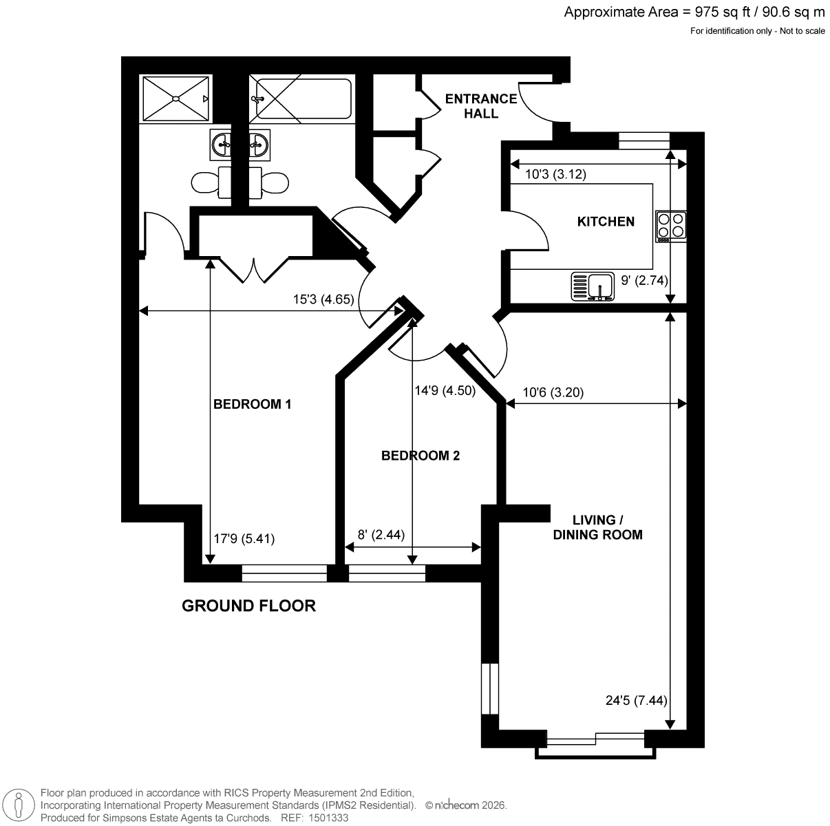 3 St Clements House, 33-45, Church Street, Walton-On-Thames floorplan