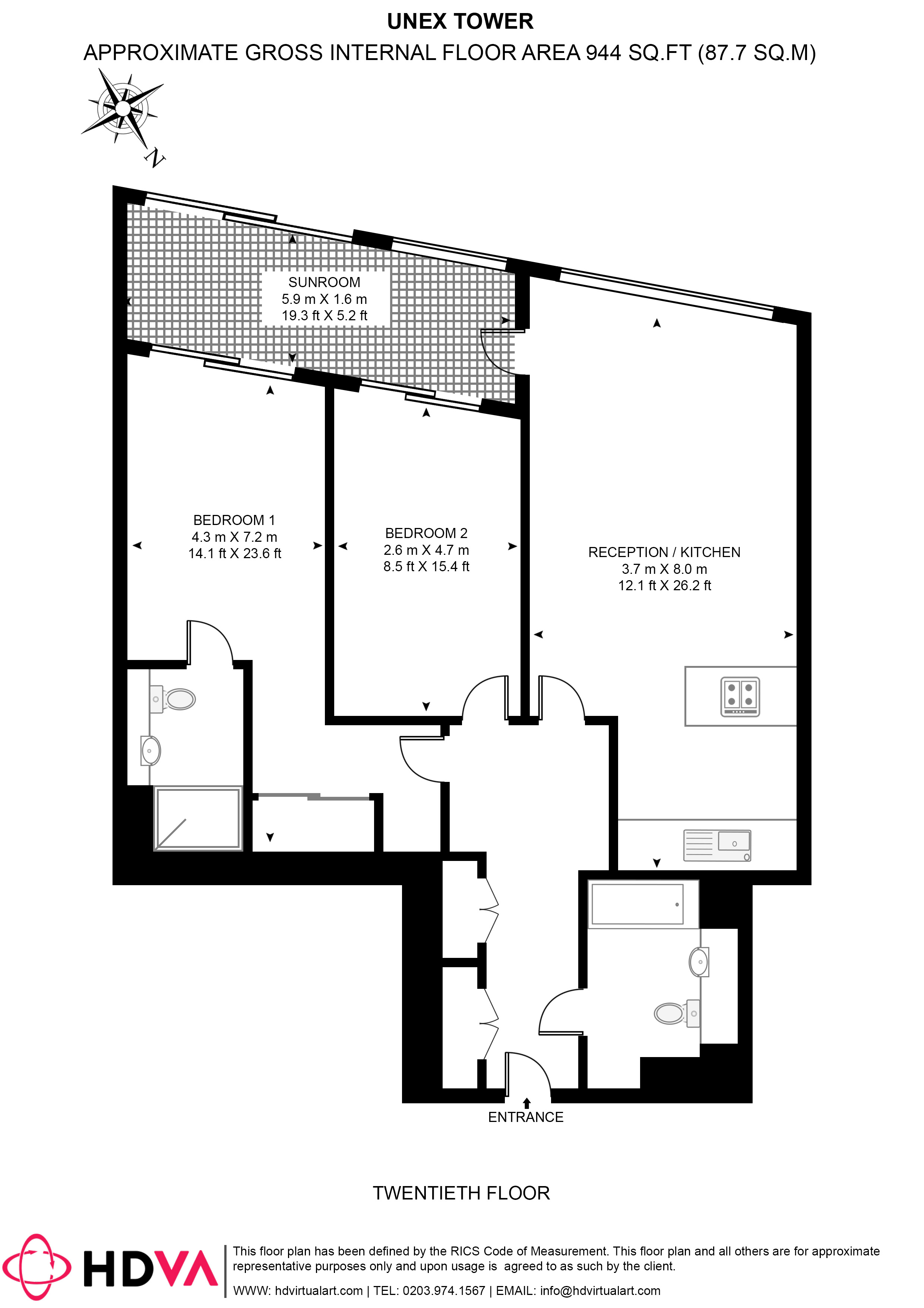 162, Unex Tower, 7, Station Street, London floorplan