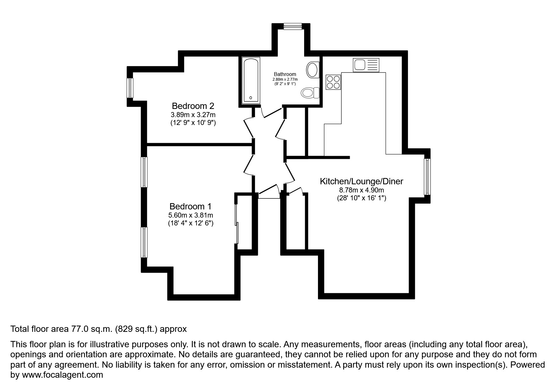 Flat 8, Villa Maria, Manor Road floorplan