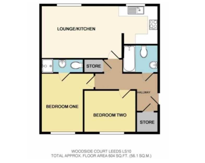 18 Woodside Court, Leeds floorplan