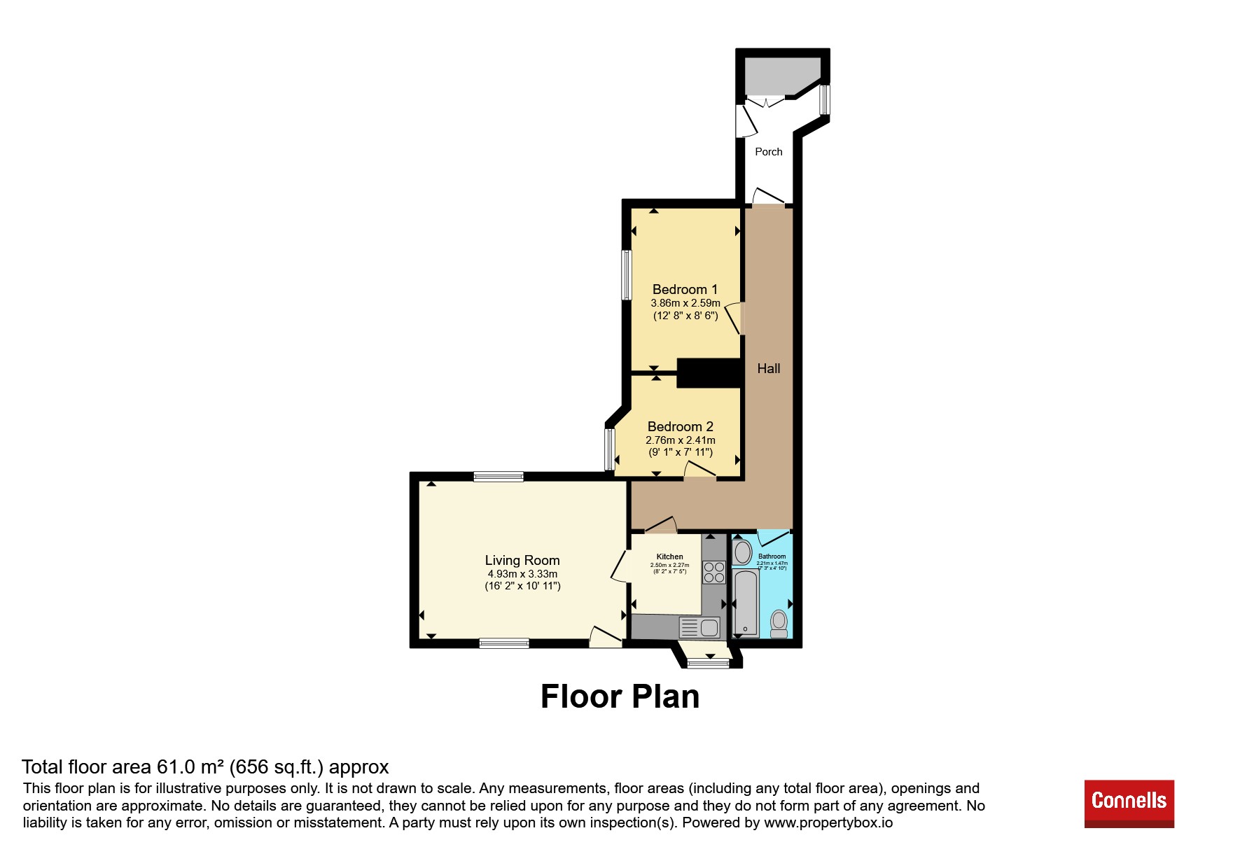 Flat 2, 4, St. James Road, Torquay floorplan