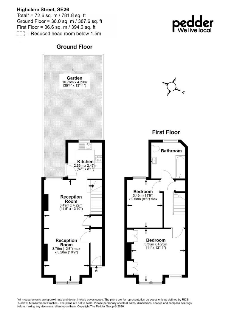 29, Highclere Street, London floorplan