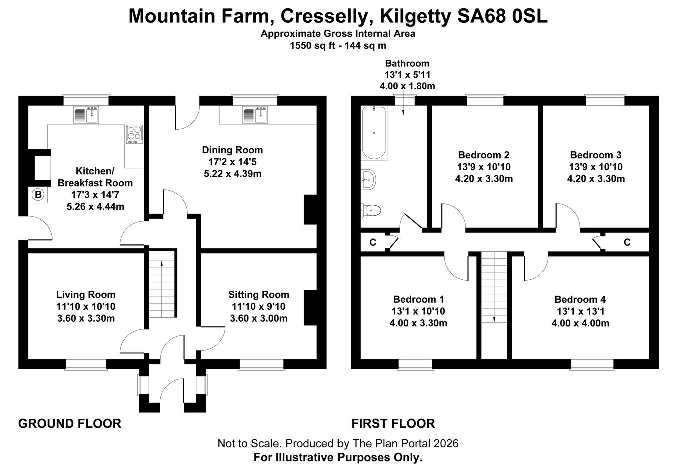 Mountain Farm, Cresselly, Kilgetty floorplan