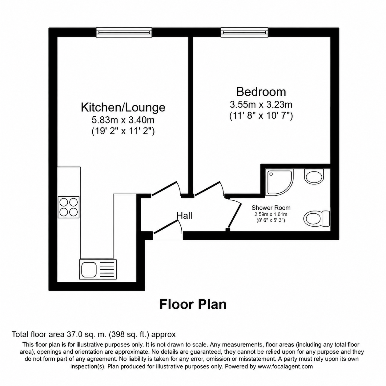 Flat 3, 46, Hartington Street, Derbyshire floorplan