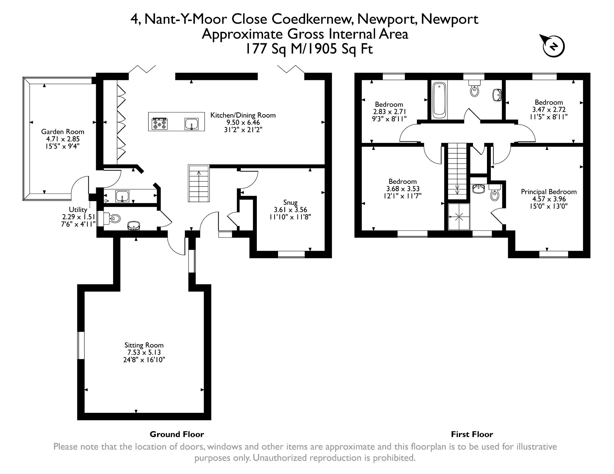 4, Nant-Y-Moor Close, Coedkernew, Newport floorplan